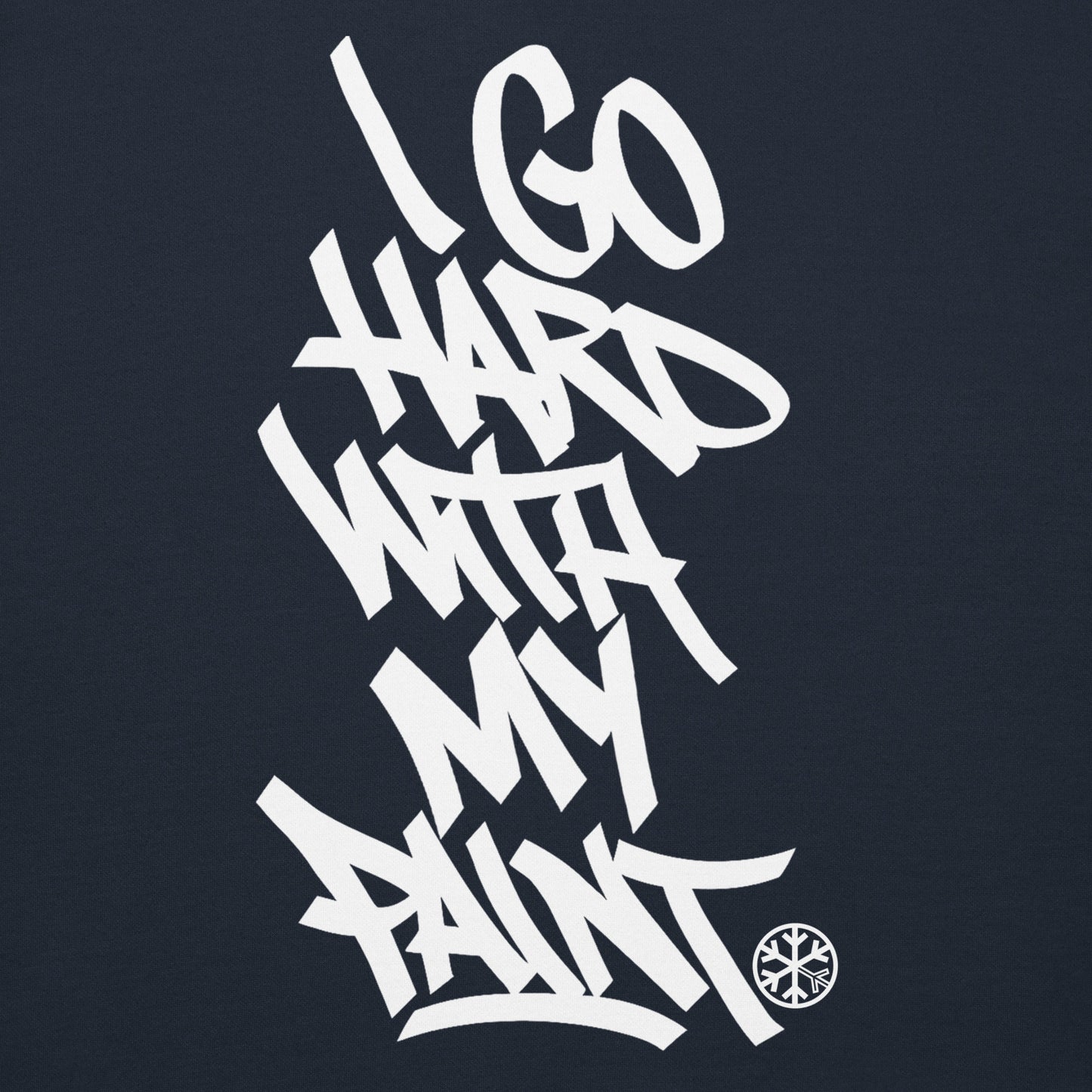 Navy-I Go Hard With My Paint Graffiti Hoodie from B.Different Clothing, graphic, graffiti-inspired streetwear