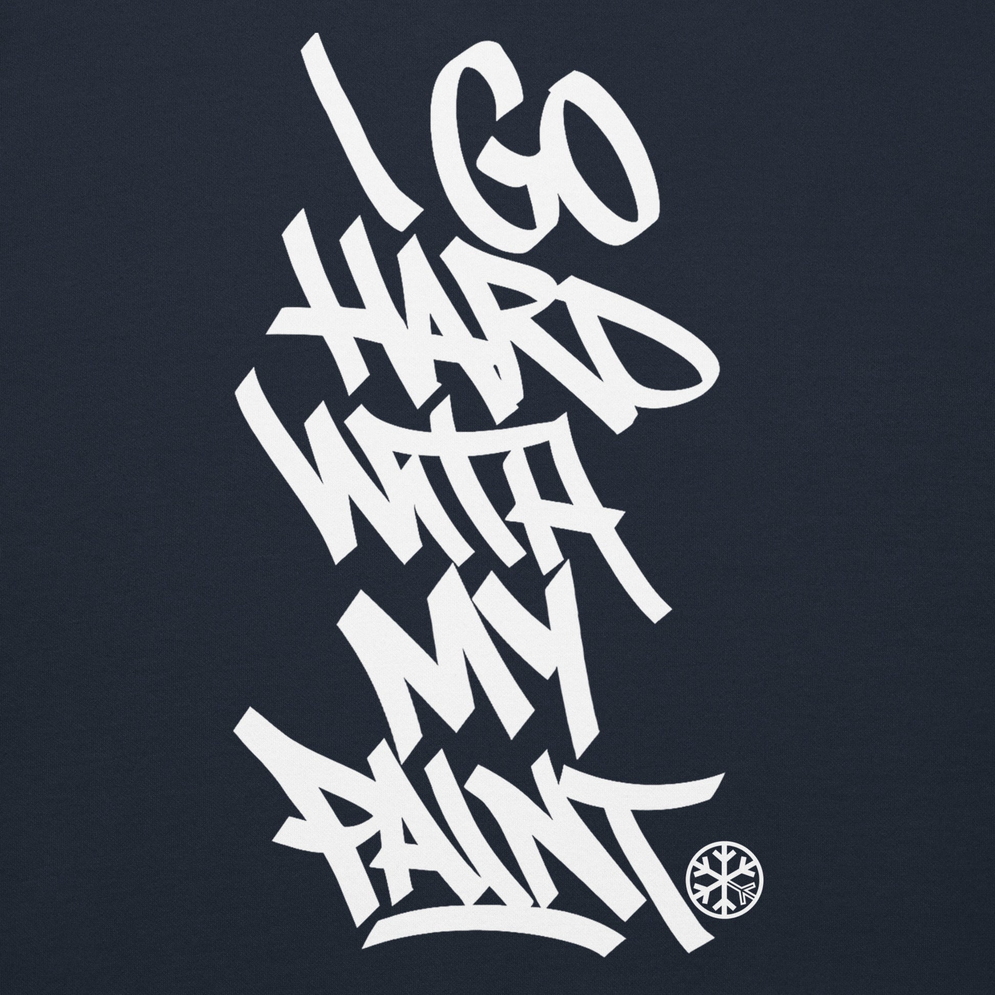 Navy-I Go Hard With My Paint Graffiti Hoodie from B.Different Clothing, graphic, graffiti-inspired streetwear