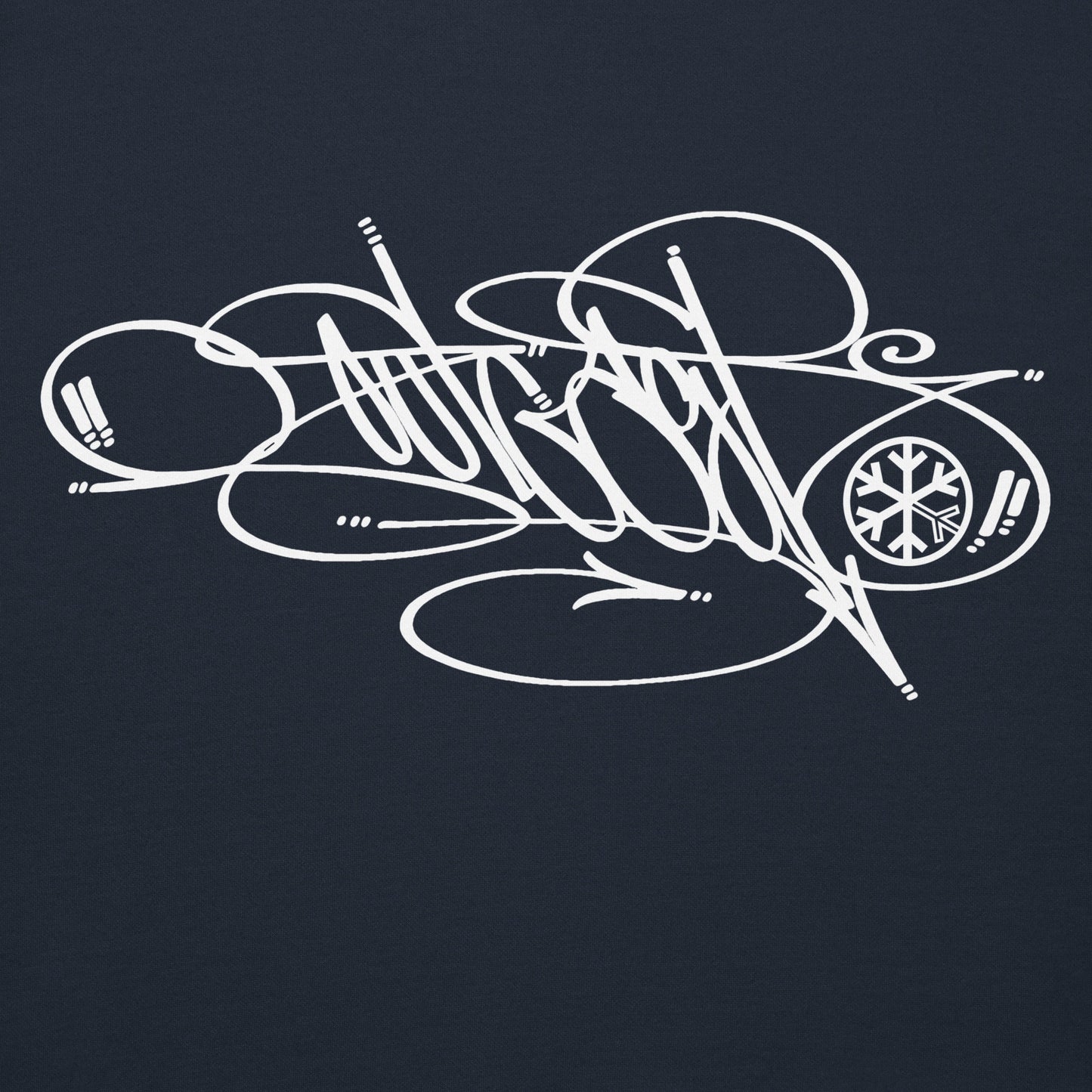 Navy-Outcast Tag Hoodie by Graffiti Dad from B.Different Clothing, graphic, graffiti-inspired streetwear