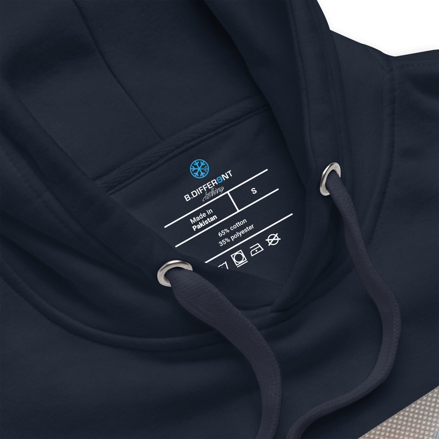 Navy-Stay Weird Pills Hoodie from B.Different Clothing, collar, graffiti-inspired streetwear