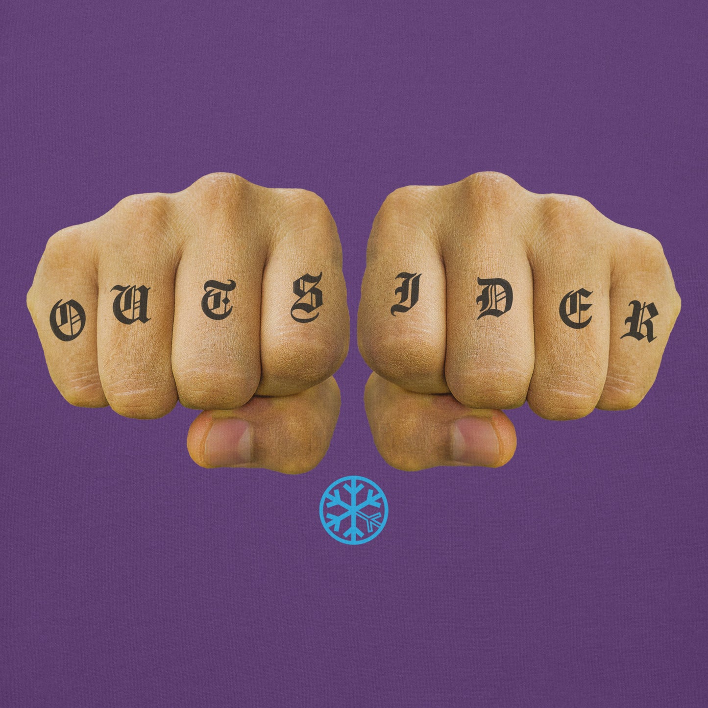 Purple-Outsider Tattoo Hoodie from B.Different Clothing, graphic, graffiti-inspired streetwear