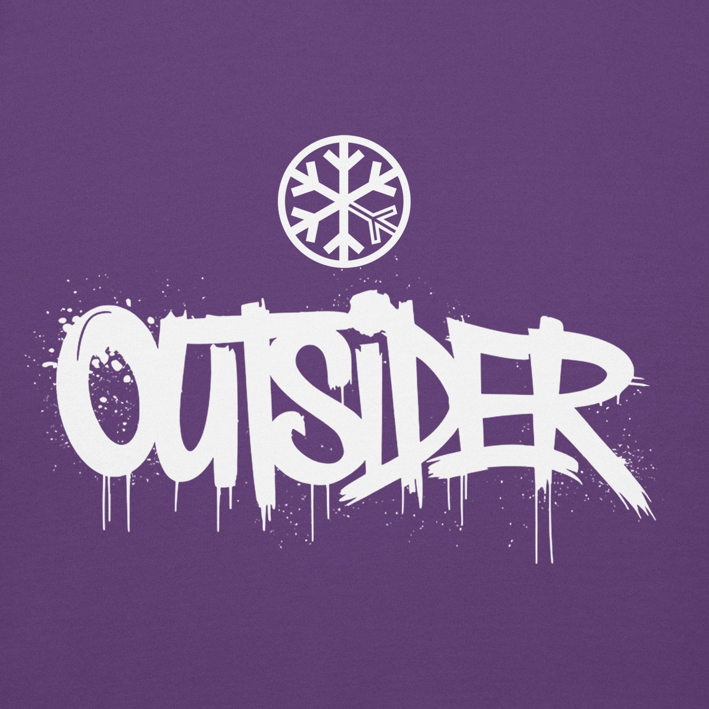 Purple-Outsider Graffiti Tag Sweatshirt from B.Different Clothing, graphic, graffiti-inspired streetwear