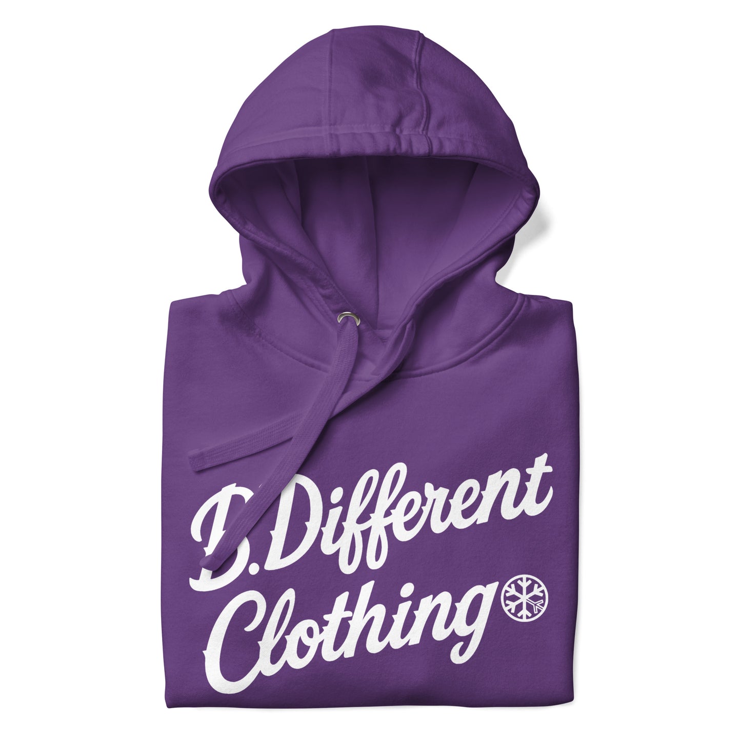 Purple-The League Hoodie from B.Different Clothing, folded, graffiti-inspired streetwear