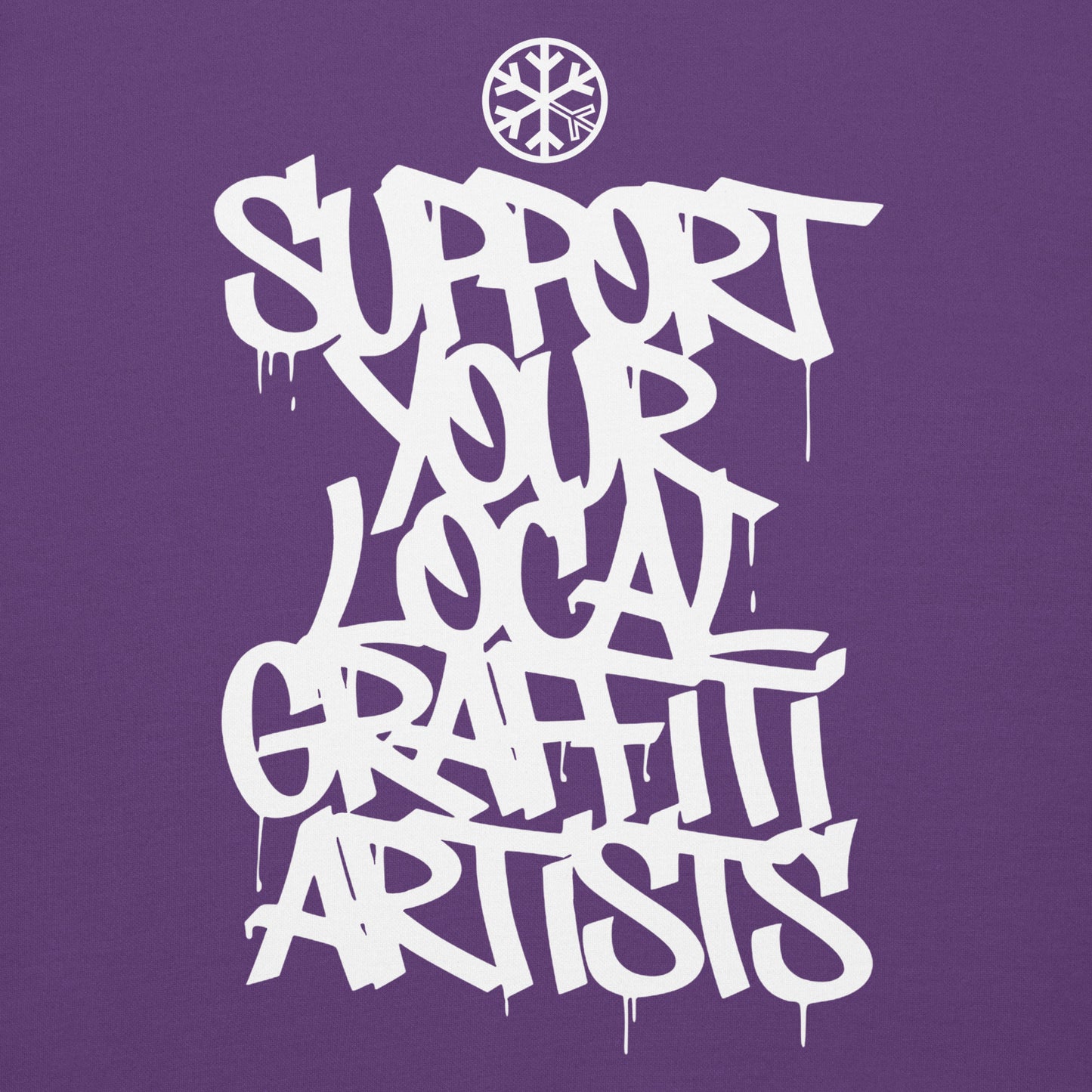 Purple-Support Your Local Graffiti Artists Hoodie from B.Different Clothing, graphic, graffiti-inspired streetwear