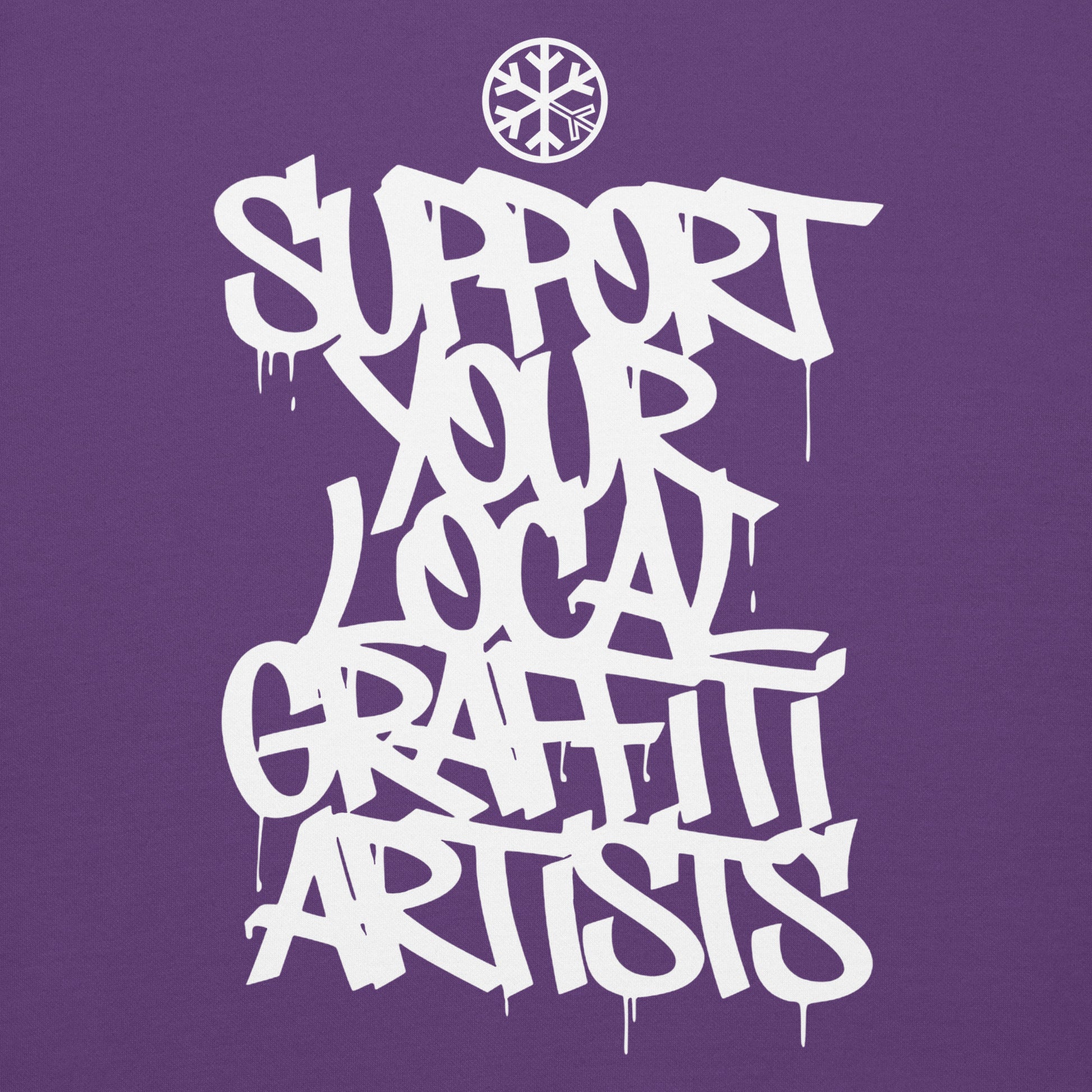 Purple-Support Your Local Graffiti Artists Hoodie from B.Different Clothing, graphic, graffiti-inspired streetwear