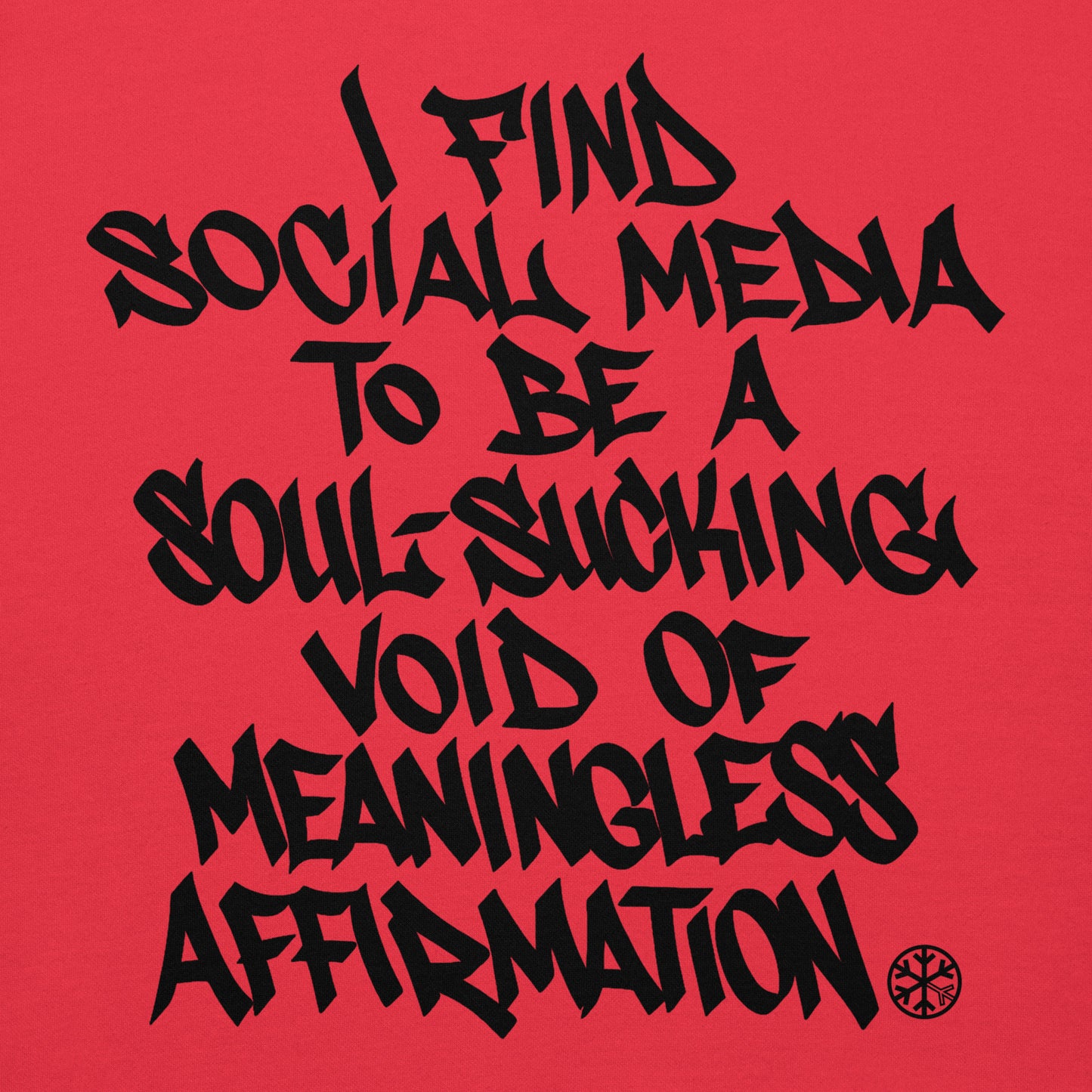 Red-Social Media Graffiti Tag Hoodie from B.Different Clothing, graphic, graffiti-inspired streetwear