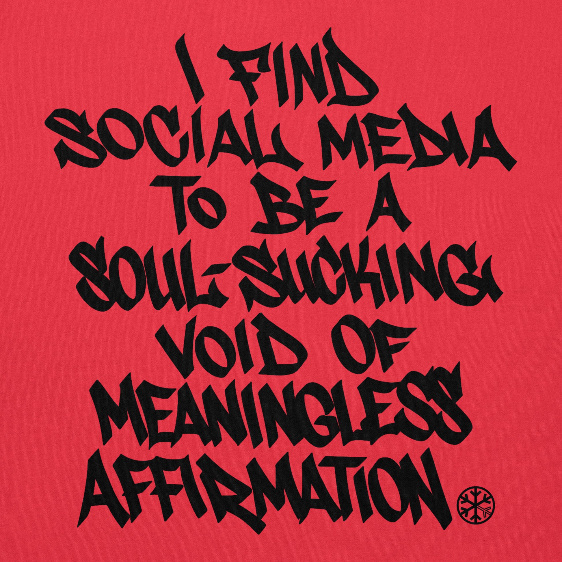 Red-Social Media Graffiti Tag Hoodie from B.Different Clothing, graphic, graffiti-inspired streetwear