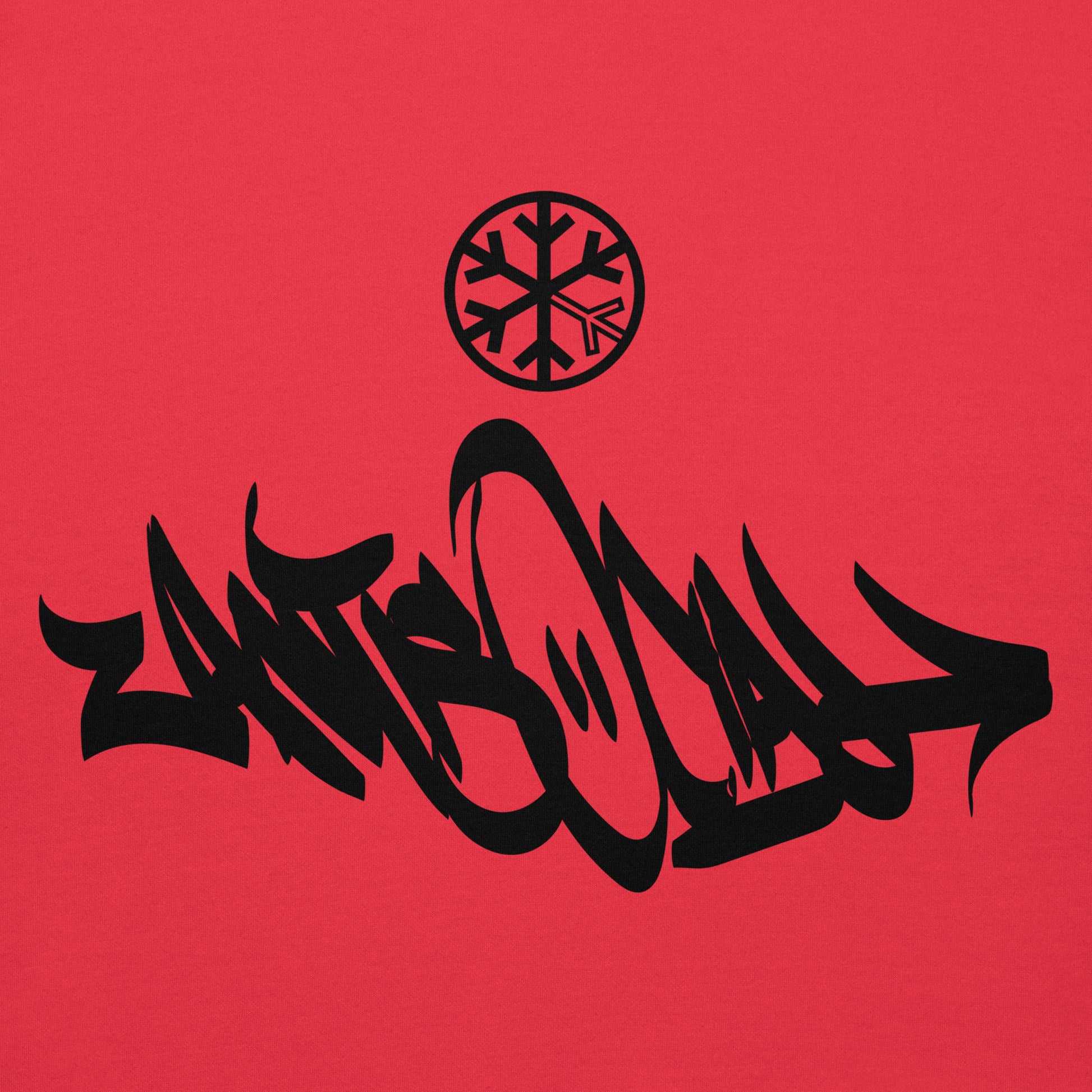 Red-Antisocial Graffiti Tag Hoodie from B.Different Clothing, graphic, graffiti-inspired streetwear