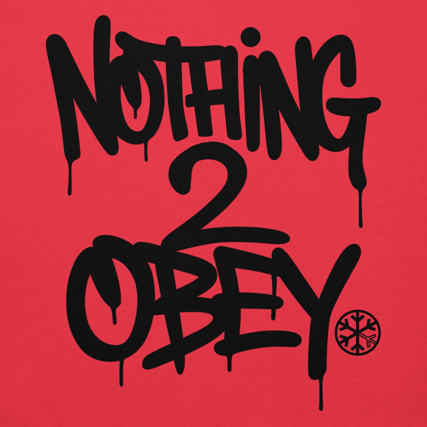 Red-Nothing 2 Obey Graffiti Hoodie from B.Different Clothing, graphic, graffiti-inspired streetwear