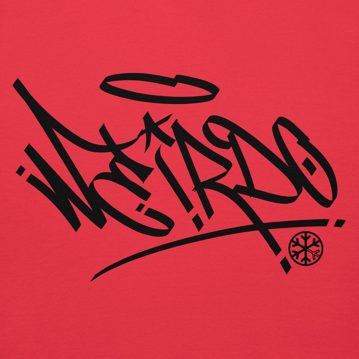 Red-Weirdo Tag Graffiti Hoodie from B.Different Clothing, graphic, graffiti-inspired streetwear