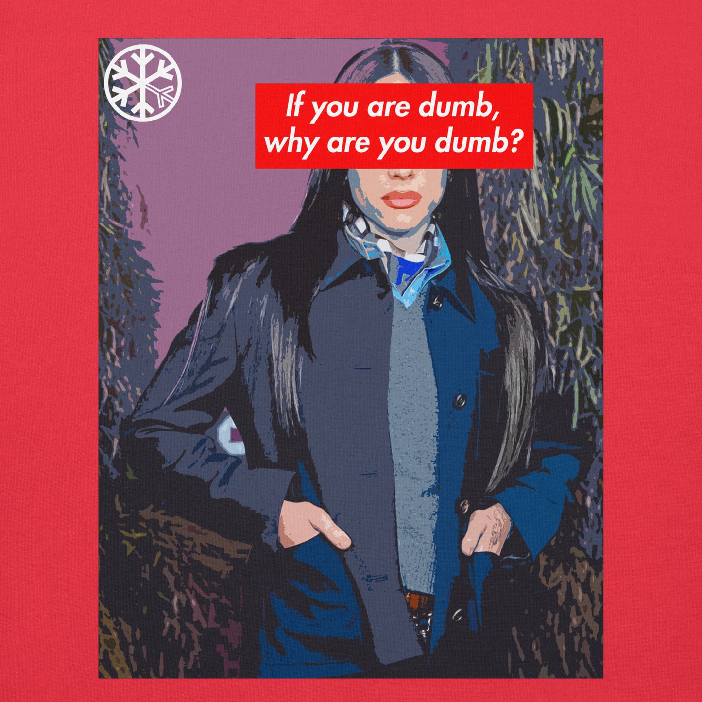 Red-Why Are You Dumb Hoodie from B.Different Clothing, graphic, graffiti-inspired streetwear