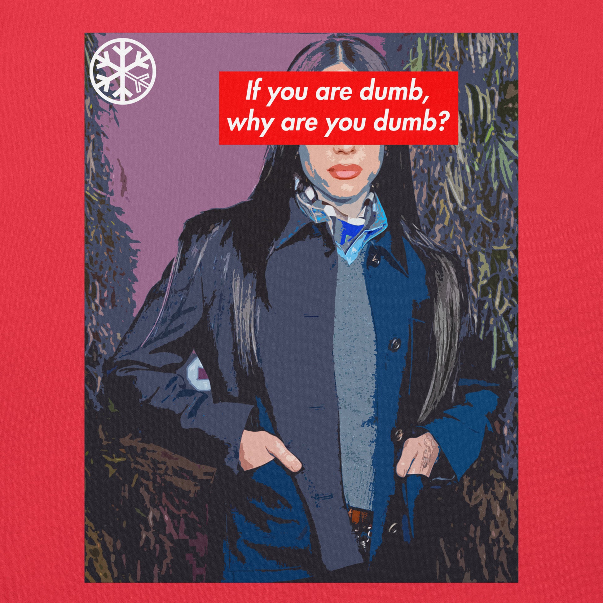 Red-Why Are You Dumb Hoodie from B.Different Clothing, graphic, graffiti-inspired streetwear