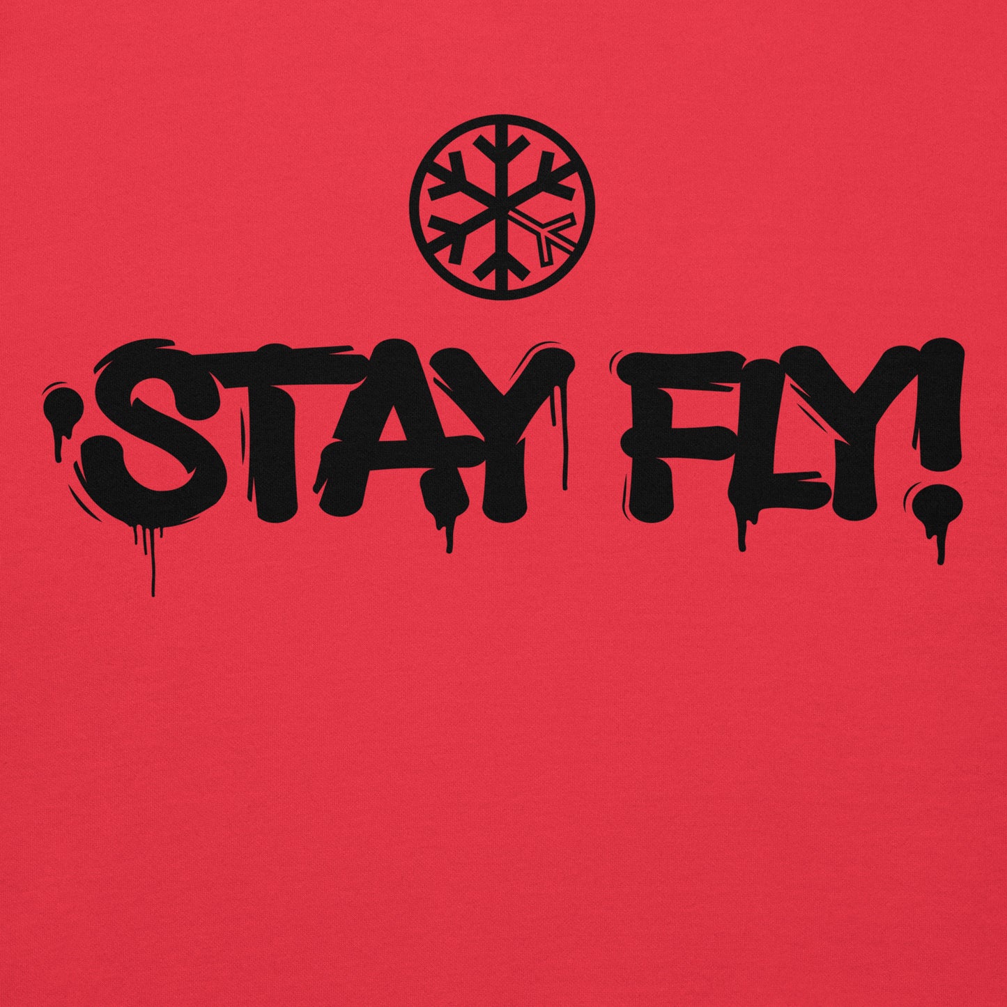 Red-Stay Fly Graffiti Tag Hoodie from B.Different Clothing, graphic, graffiti-inspired streetwear