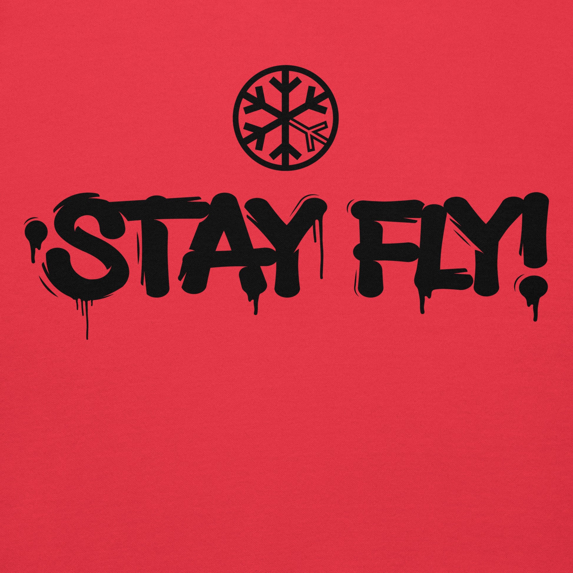Red-Stay Fly Graffiti Tag Hoodie from B.Different Clothing, graphic, graffiti-inspired streetwear