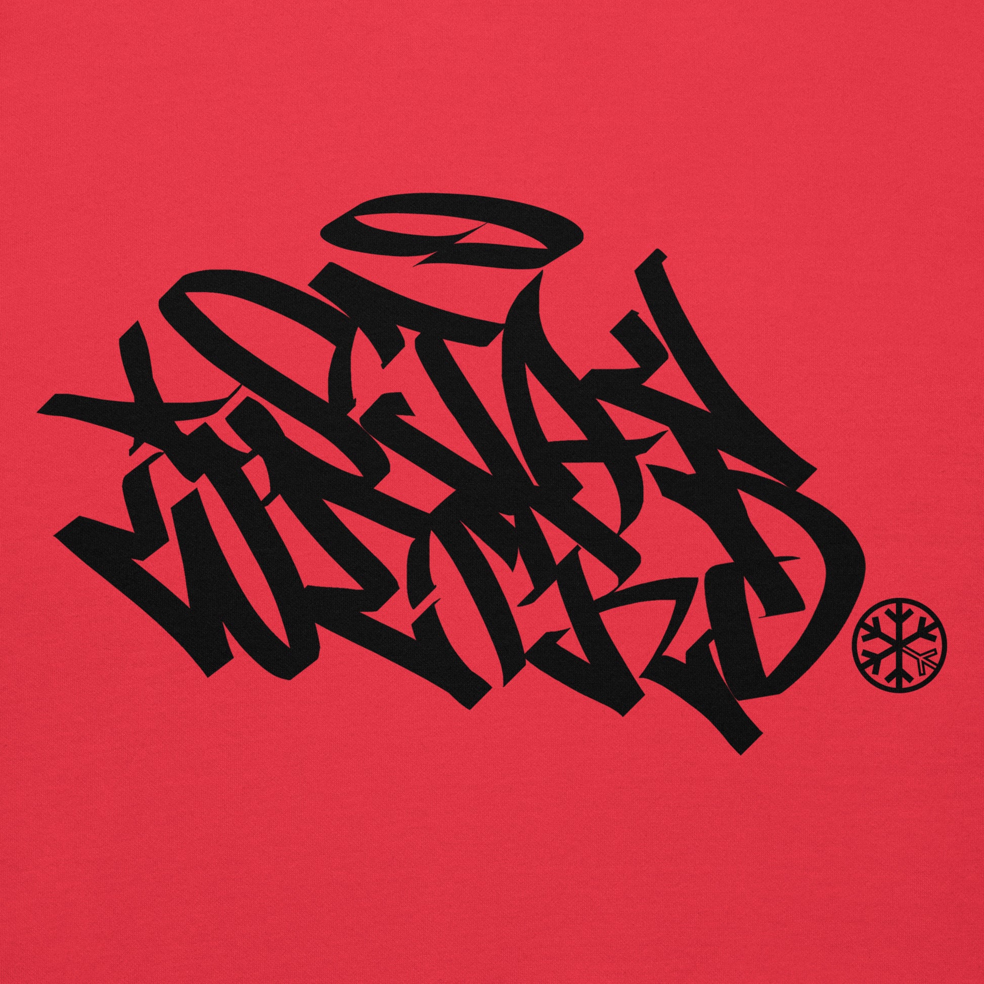 Red-Stay Weird Graffiti Tag Hoodie from B.Different Clothing, graphic, graffiti-inspired streetwear