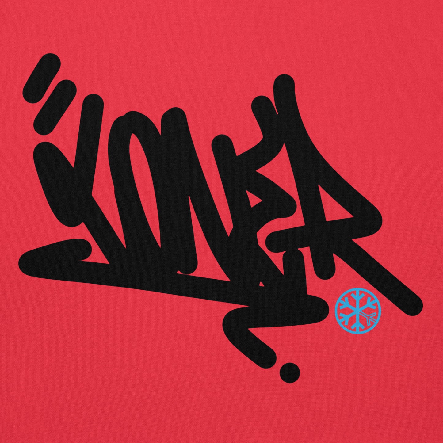 Red-Loner Graffiti Tag Hoodie from B.Different Clothing, graphic, graffiti-inspired streetwear