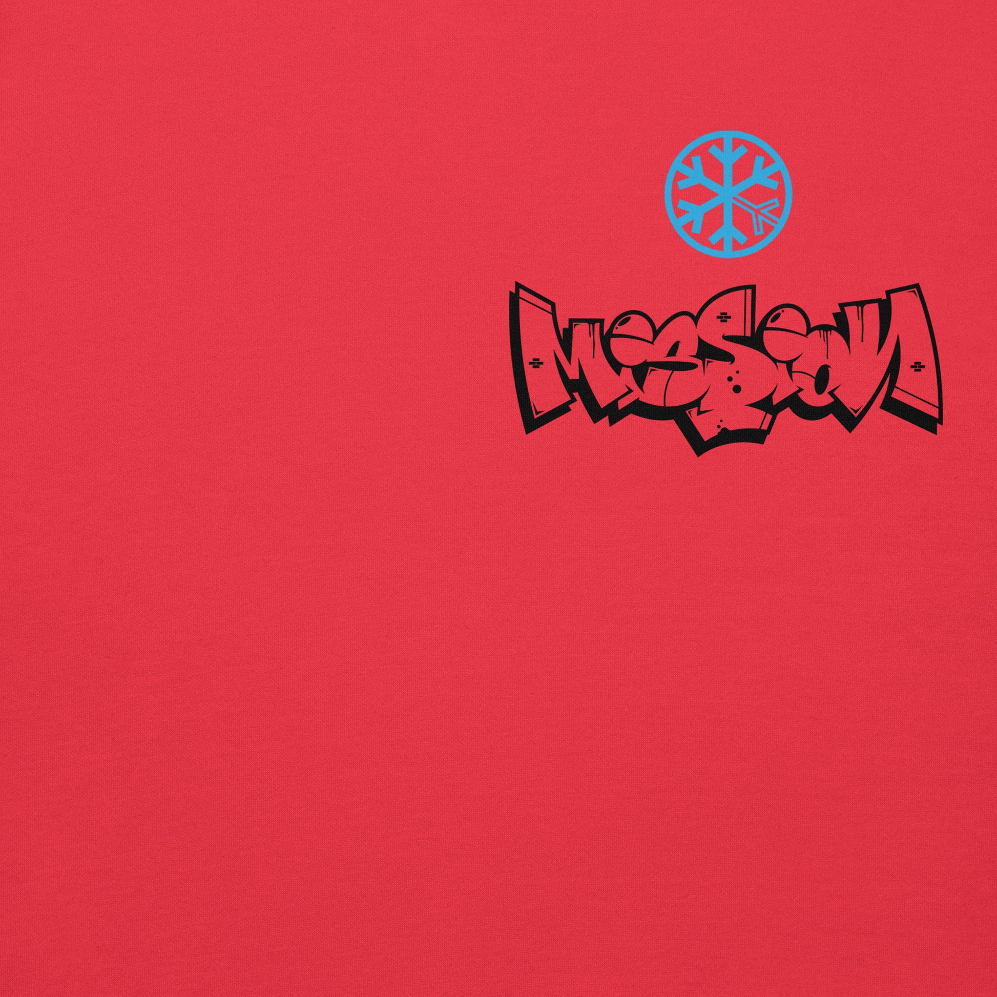 Red-Mission Graffiti Character Hoodie from B.Different Clothing, front graphic, graffiti-inspired streetwear