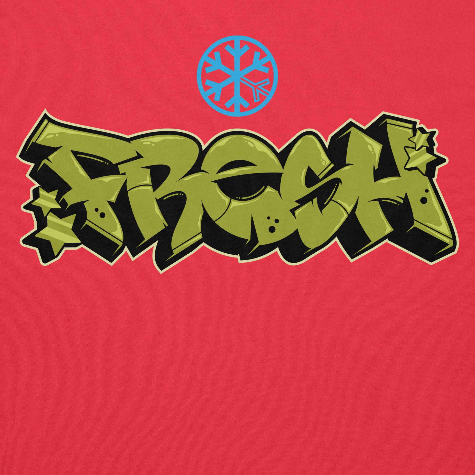 Red-Fresh Graffiti Piece Hoodie from B.Different Clothing, graphic, graffiti-inspired streetwear