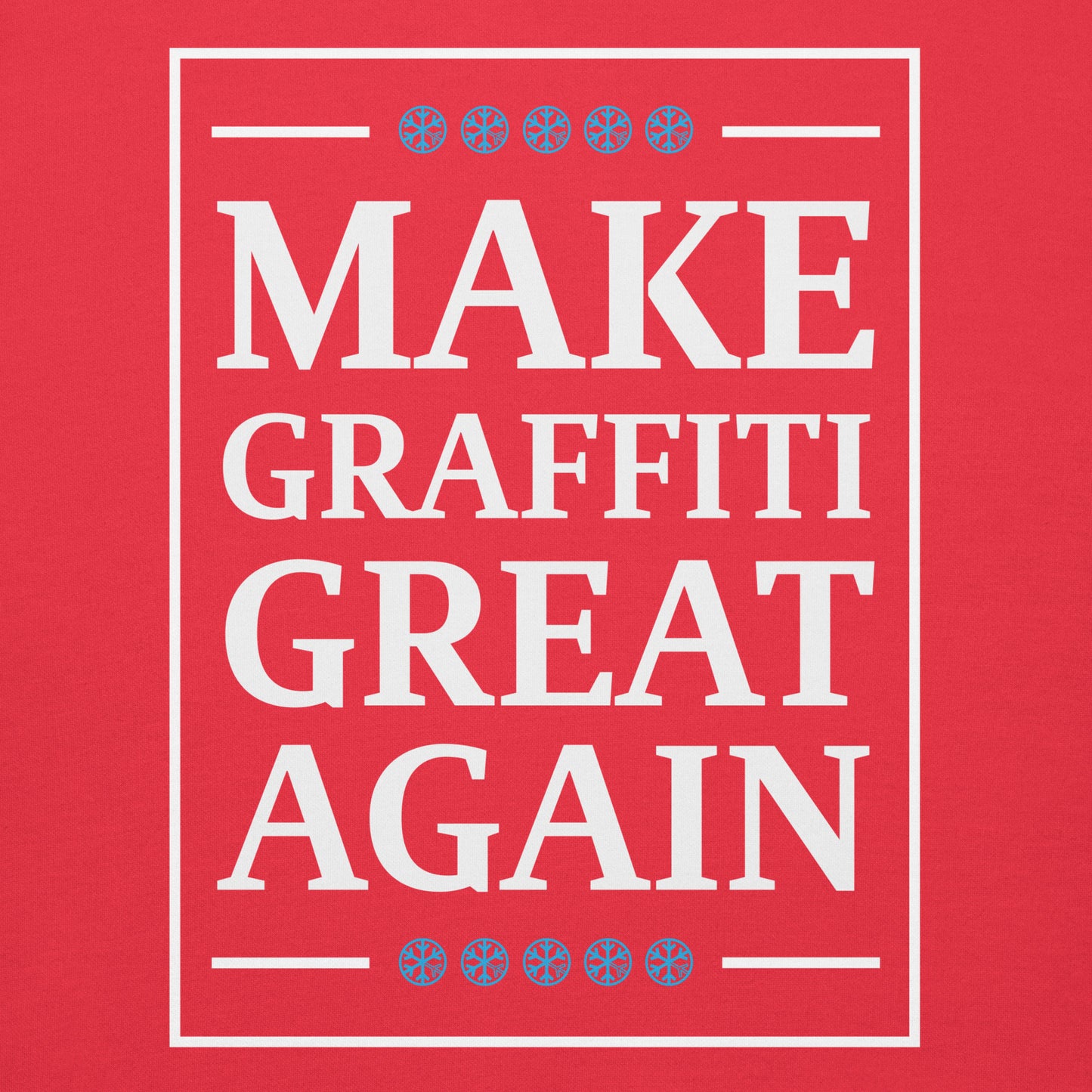 Red-Make Graffiti Great Again Hoodie from B.Different Clothing, graphic, graffiti-inspired streetwear