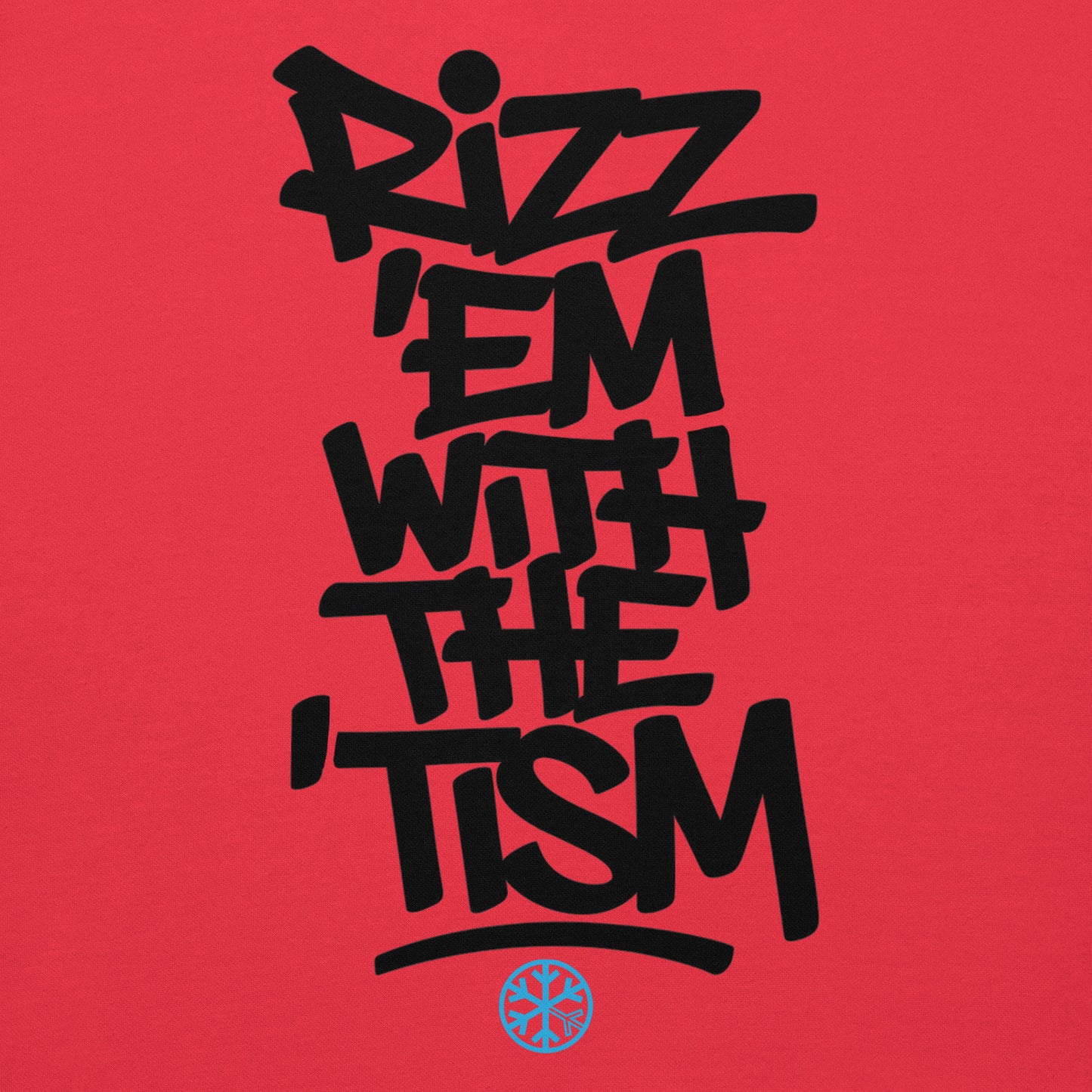 Red-Rizz 'Em With The 'Tism Graffiti Hoodie from B.Different Clothing, graphic, graffiti-inspired streetwear