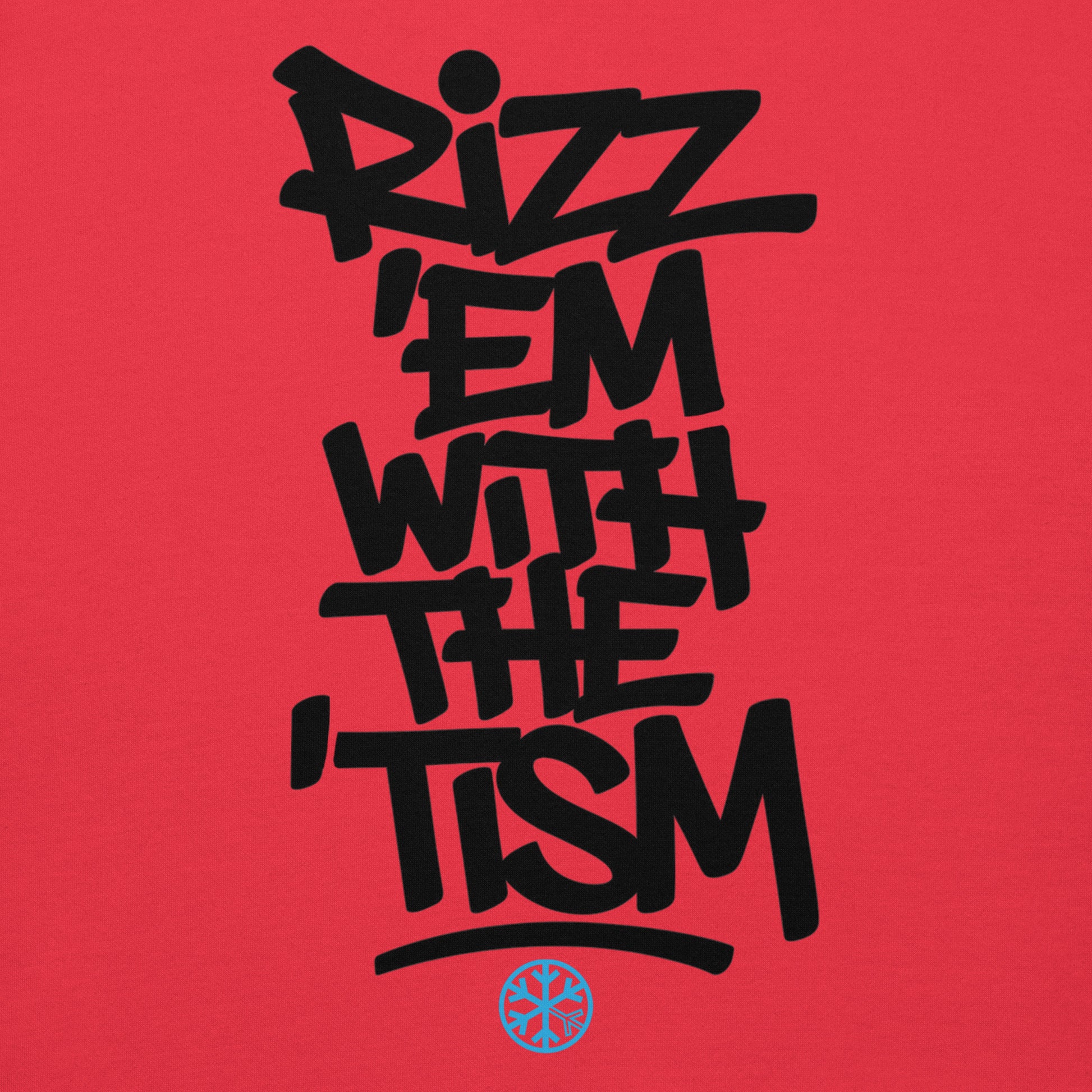 Red-Rizz 'Em With The 'Tism Graffiti Hoodie from B.Different Clothing, graphic, graffiti-inspired streetwear