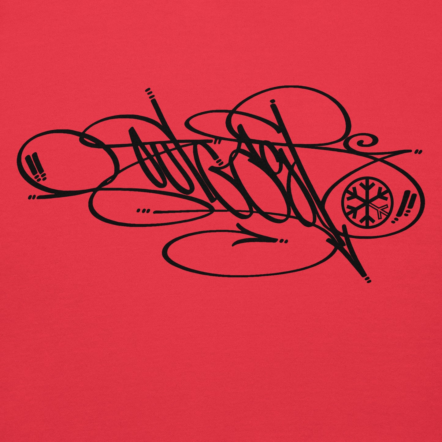 Red-Outcast Tag Hoodie by Graffiti Dad from B.Different Clothing, graphic, graffiti-inspired streetwear