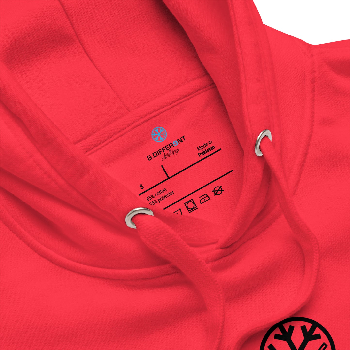 Red-Outsider Graffiti Tag Sweatshirt from B.Different Clothing, collar, graffiti-inspired streetwear
