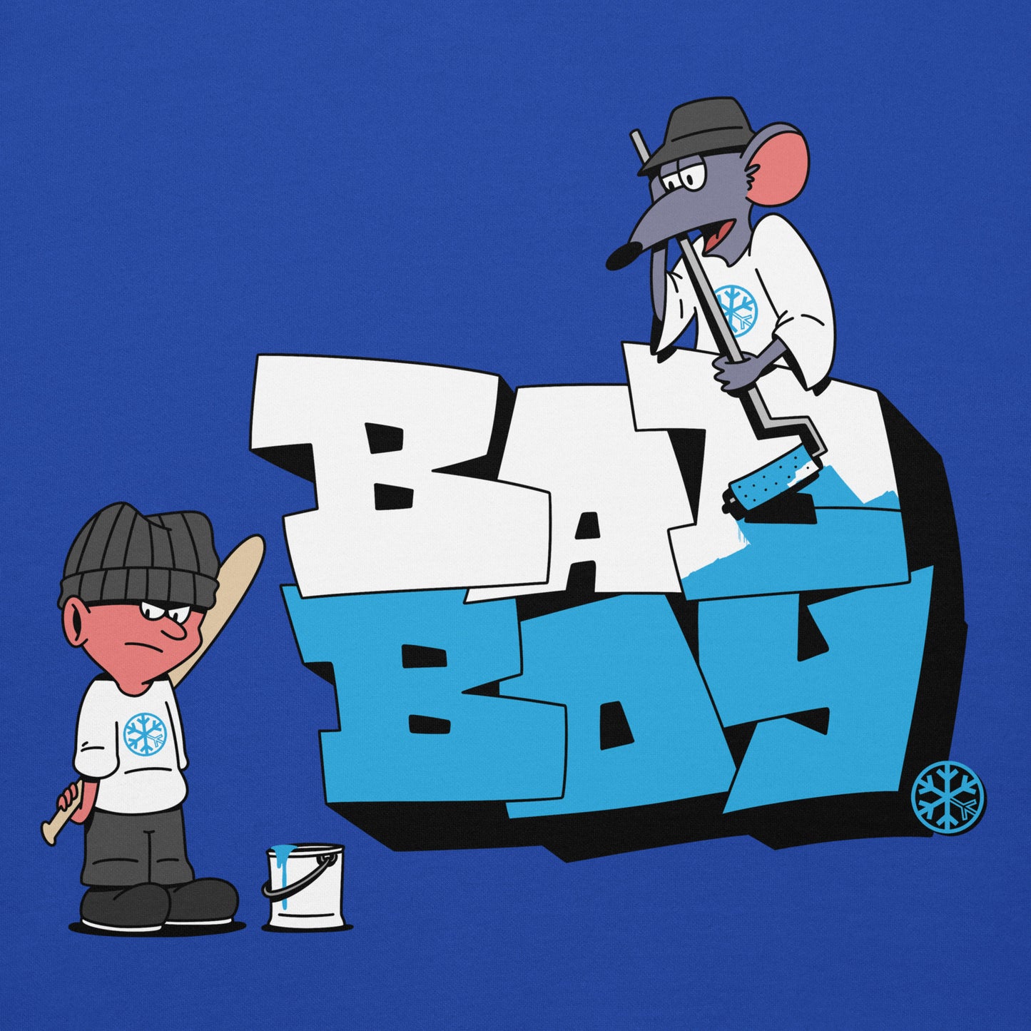 Blue-Bad Boy Graffiti Hoodie from B.Different Clothing, graphic, graffiti-inspired streetwear