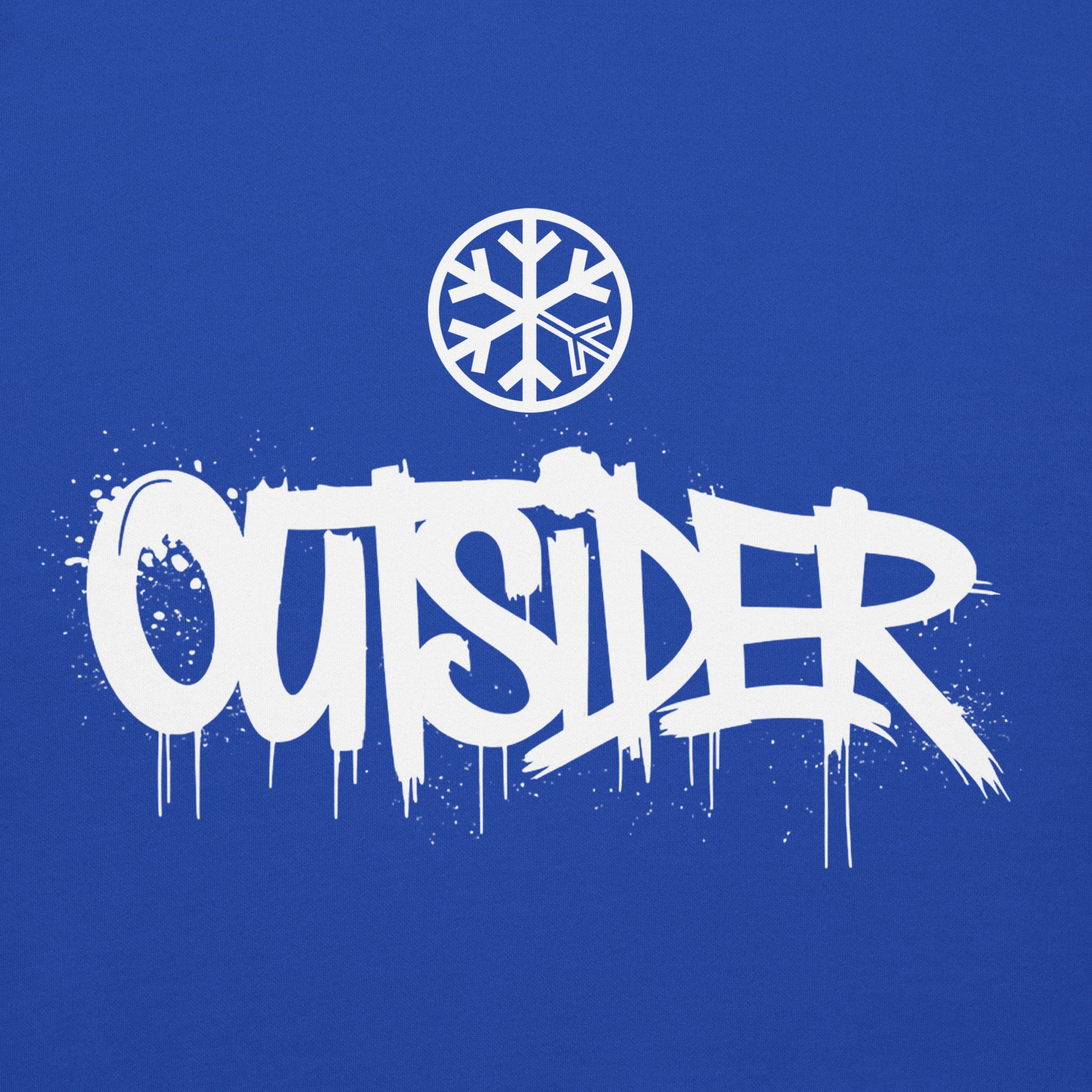 Blue-Outsider Graffiti Tag Sweatshirt from B.Different Clothing, graphic, graffiti-inspired streetwear