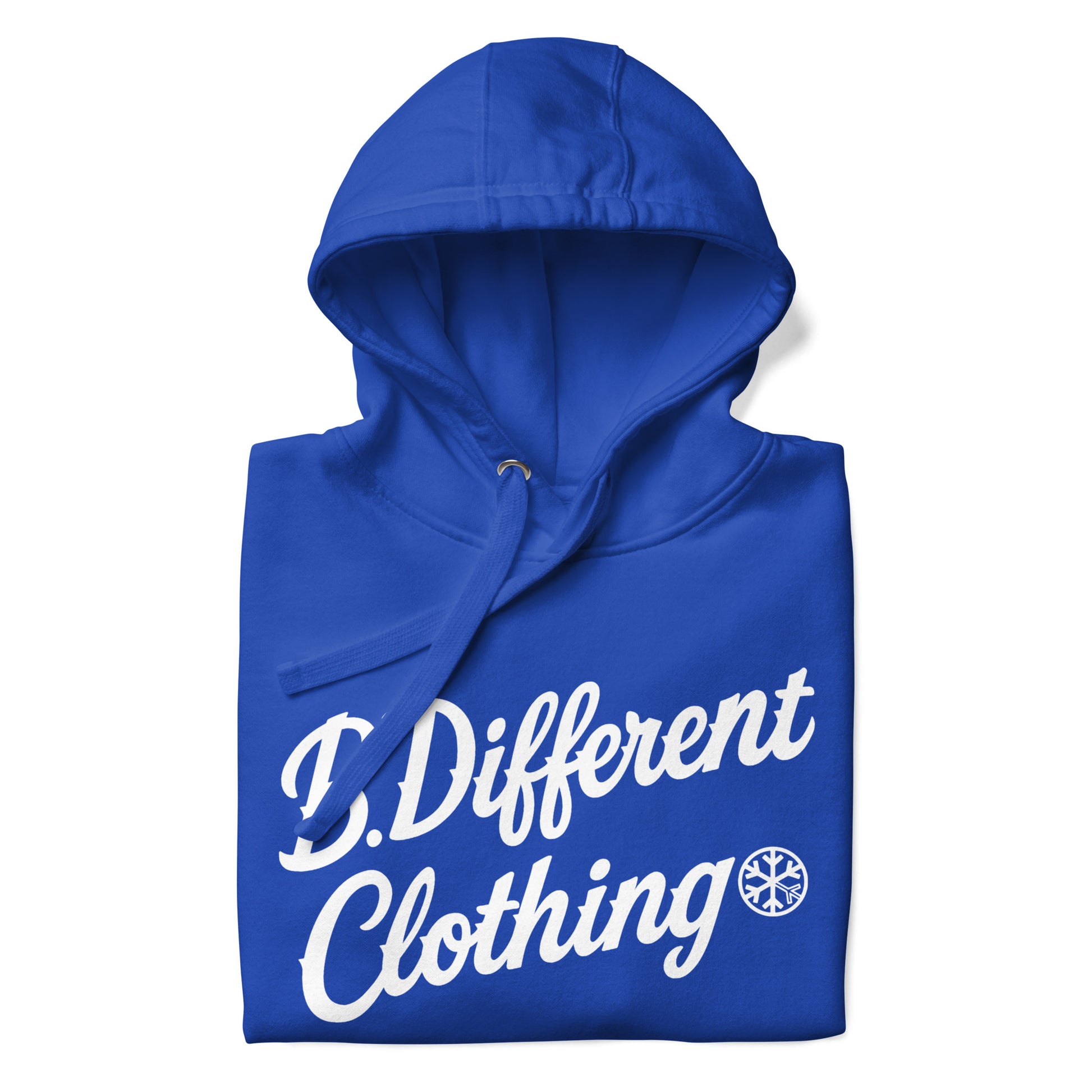 Blue-The League Hoodie from B.Different Clothing, folded, graffiti-inspired streetwear