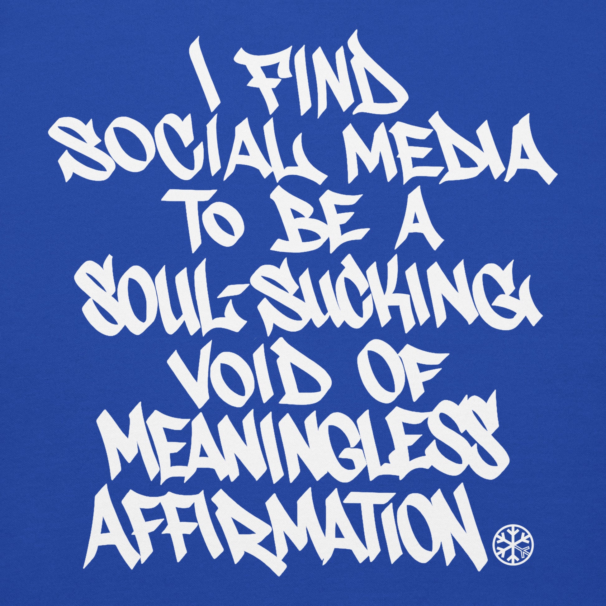 Blue-Social Media Graffiti Tag Hoodie from B.Different Clothing, graphic, graffiti-inspired streetwear