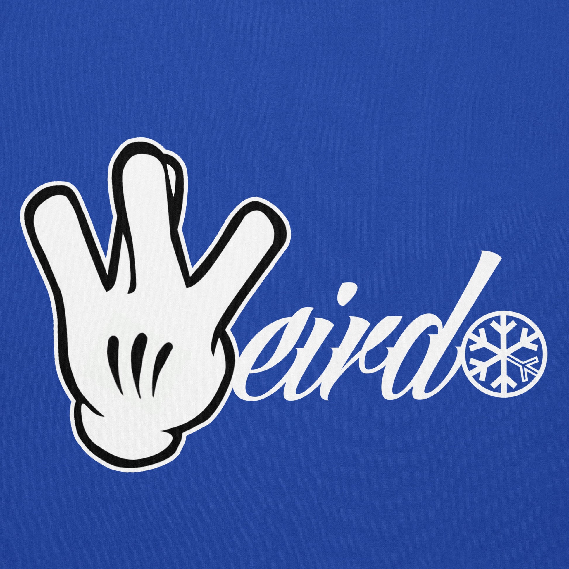 Blue-Weirdo Hand Sign Hoodie from B.Different Clothing, graphic, graffiti-inspired streetwear