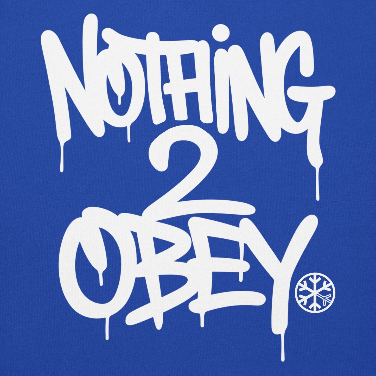 Blue-Nothing 2 Obey Graffiti Hoodie from B.Different Clothing, graphic, graffiti-inspired streetwear