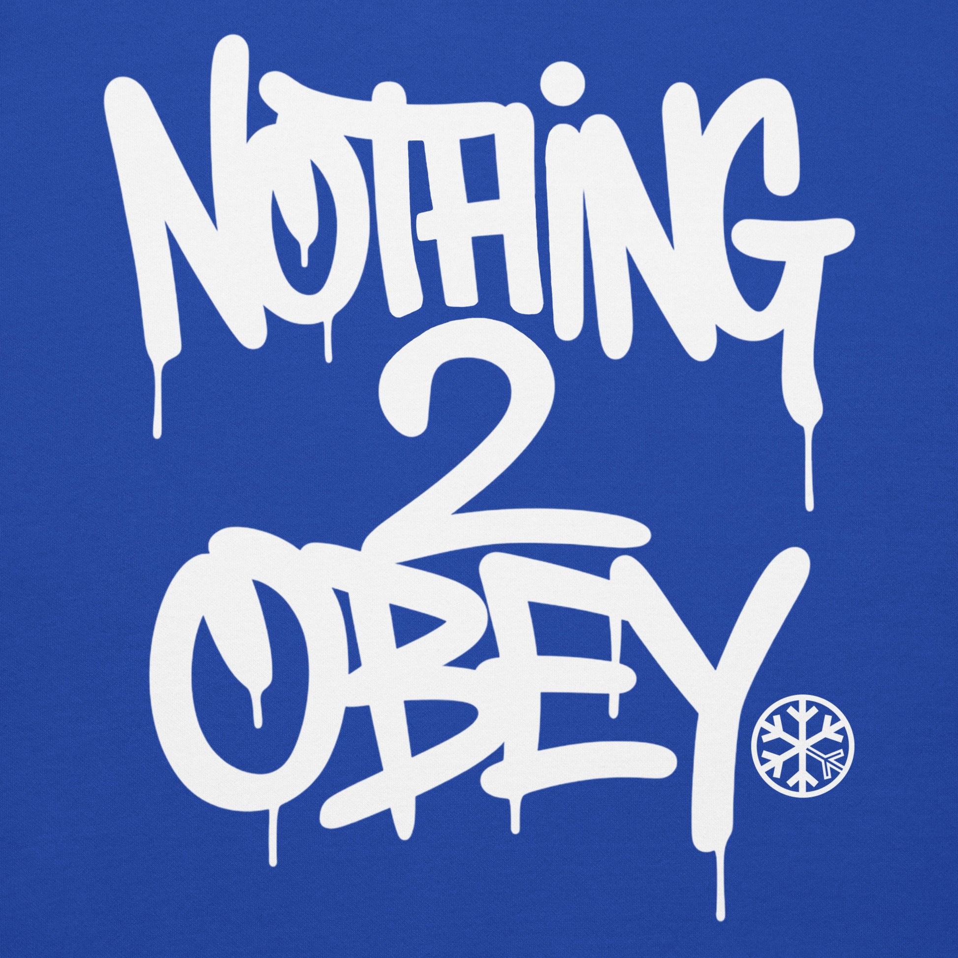 Blue-Nothing 2 Obey Graffiti Hoodie from B.Different Clothing, graphic, graffiti-inspired streetwear