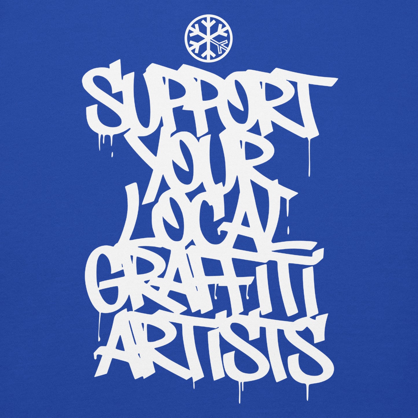 Blue-Support Your Local Graffiti Artists Hoodie from B.Different Clothing, graphic, graffiti-inspired streetwear