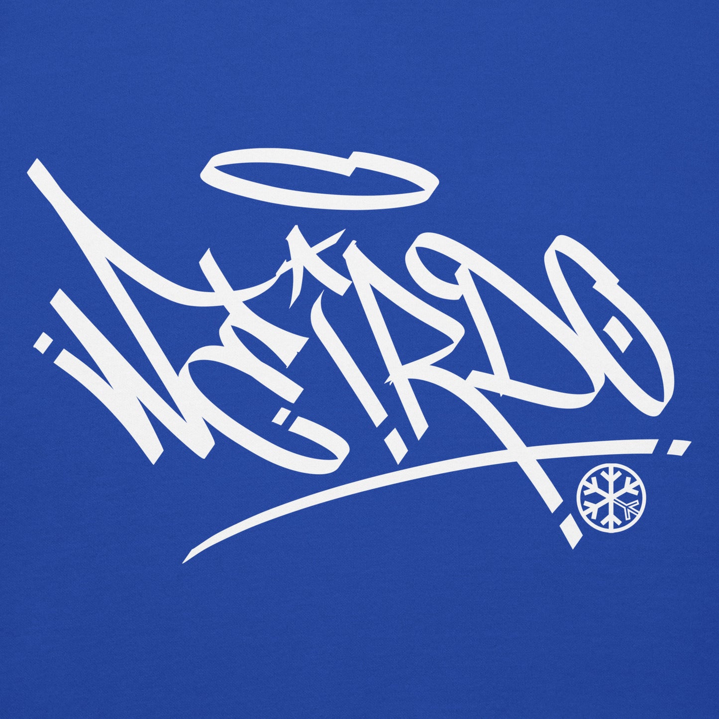 Blue-Weirdo Tag Graffiti Hoodie from B.Different Clothing, graphic, graffiti-inspired streetwear