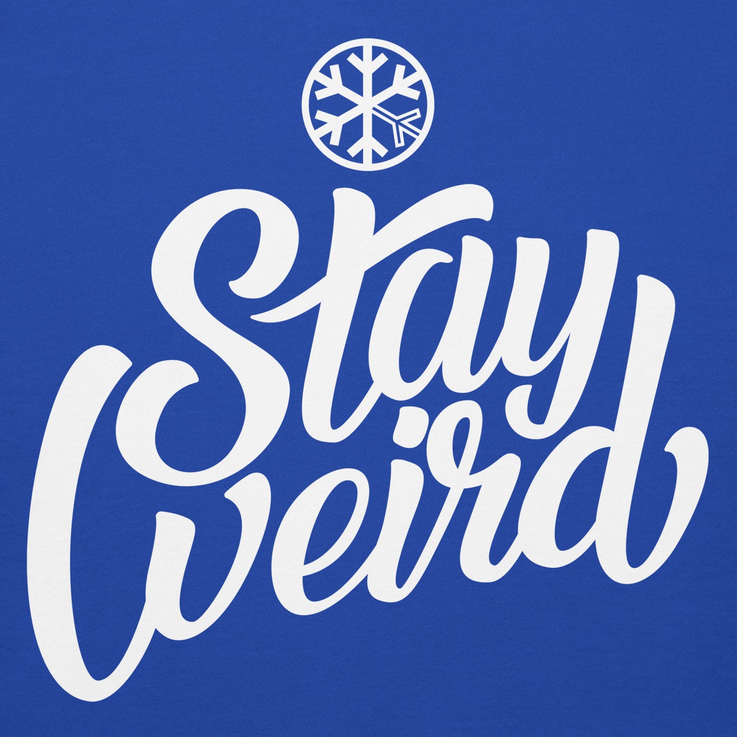 Blue-Stay Weird Hoodie from B.Different Clothing, graphic, graffiti-inspired streetwear