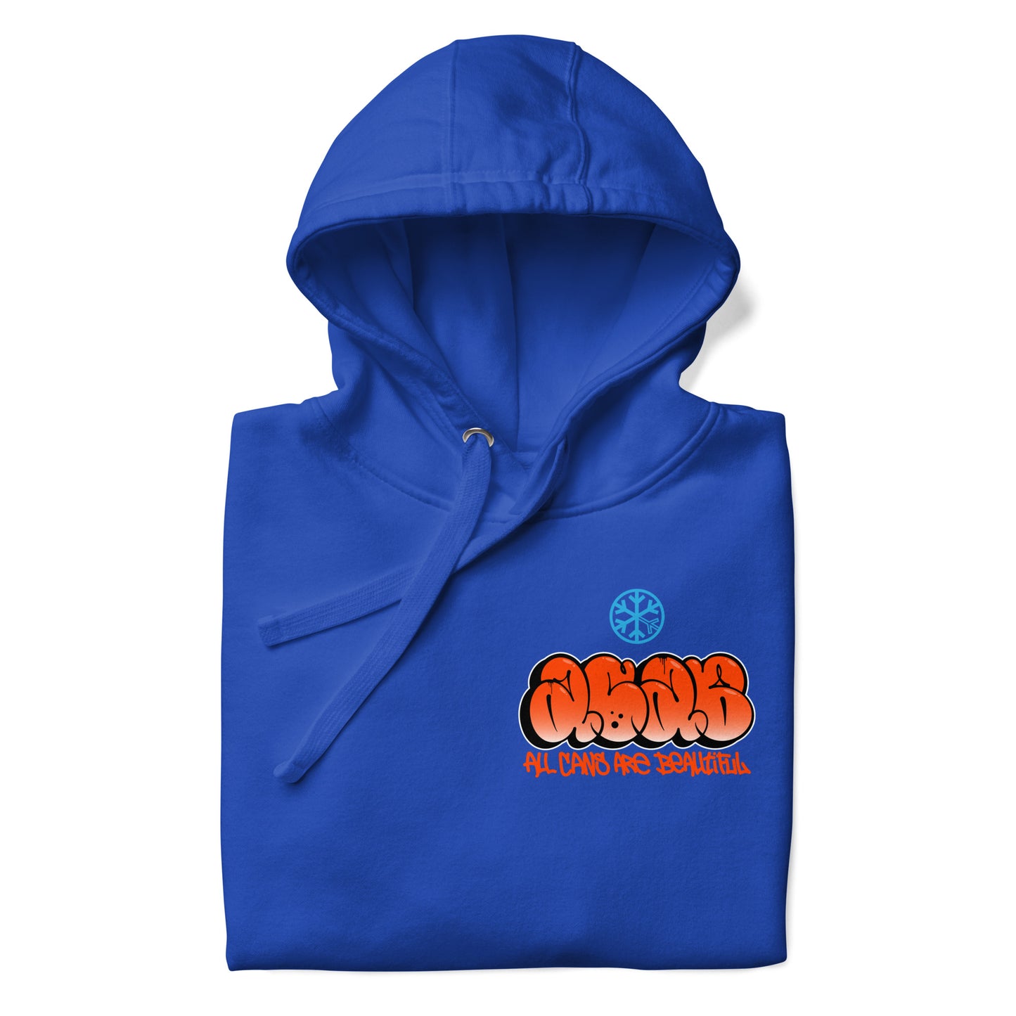 Blue-ACAB Girl Graffiti Hoodie from B.Different Clothing, folded, graffiti-inspired streetwear