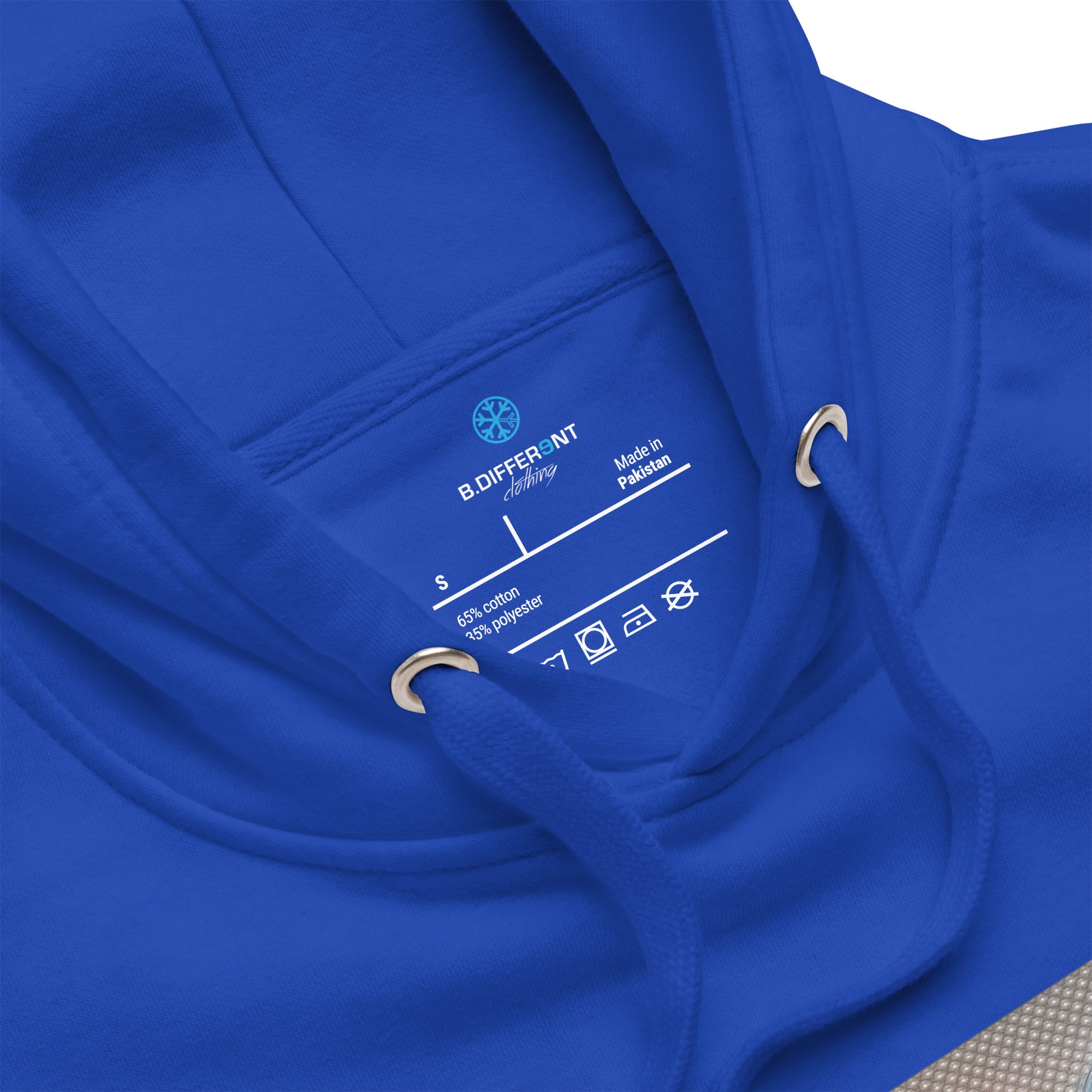 Blue-Stay Weird Pills Hoodie from B.Different Clothing, collar, graffiti-inspired streetwear