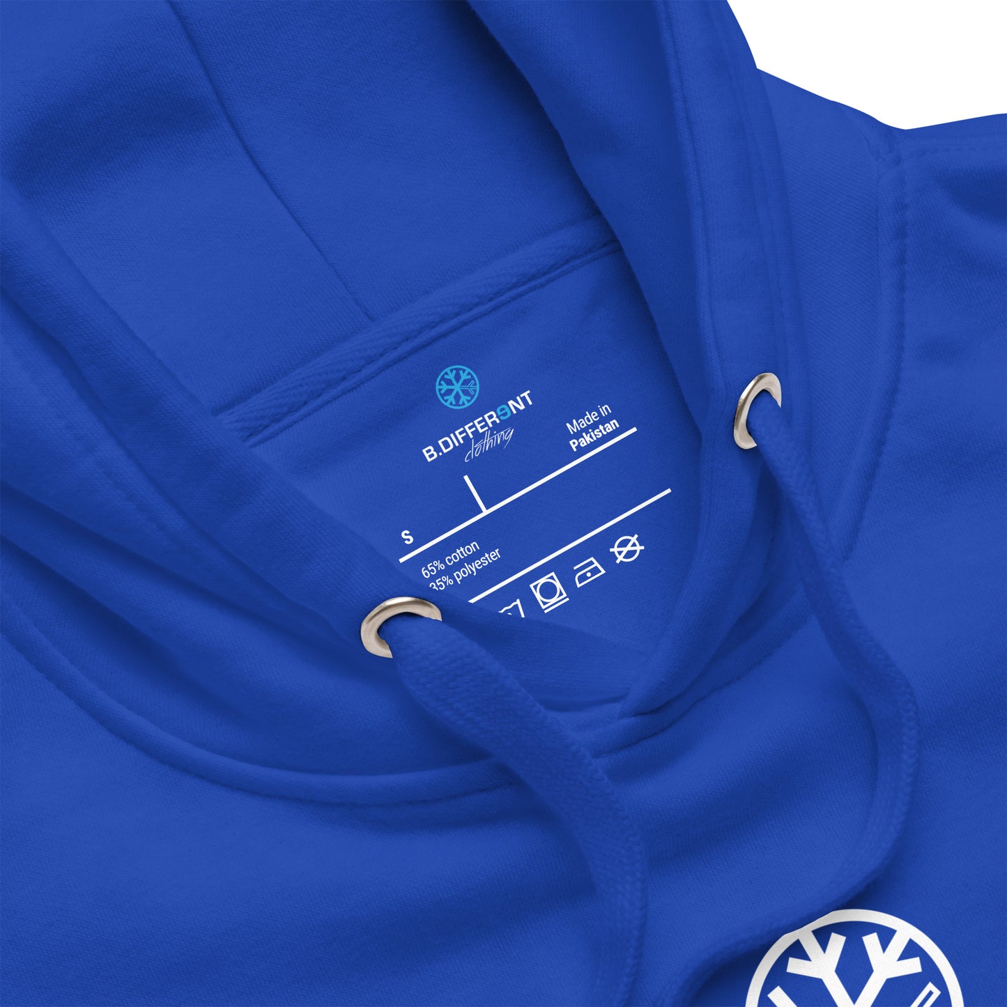 Blue-Outsider Graffiti Tag Sweatshirt from B.Different Clothing, collar, graffiti-inspired streetwear