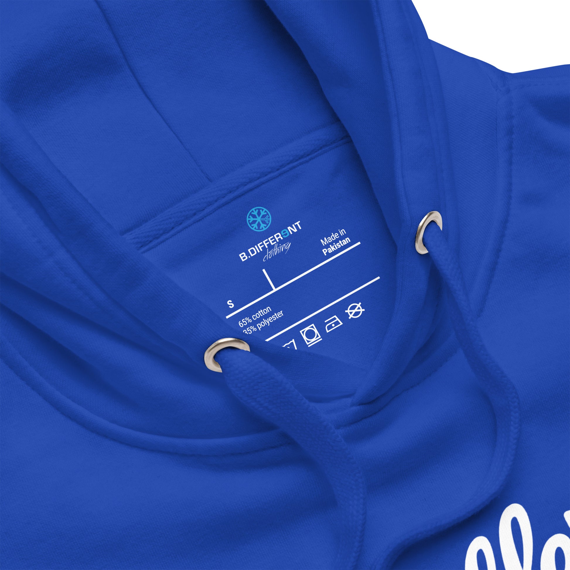 Blue-The League Hoodie from B.Different Clothing, collar, graffiti-inspired streetwear