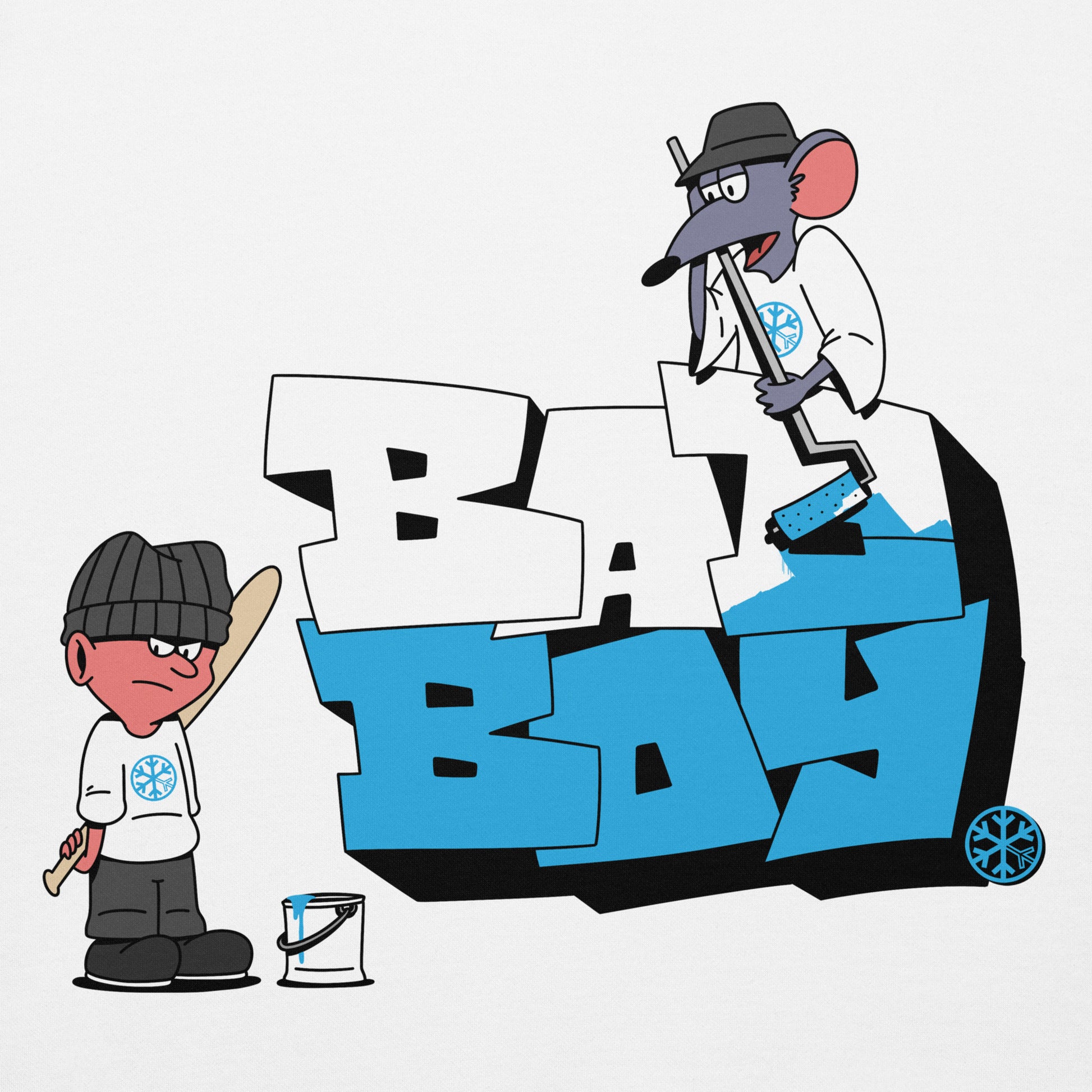 White-Bad Boy Graffiti Hoodie from B.Different Clothing, graphic, graffiti-inspired streetwear