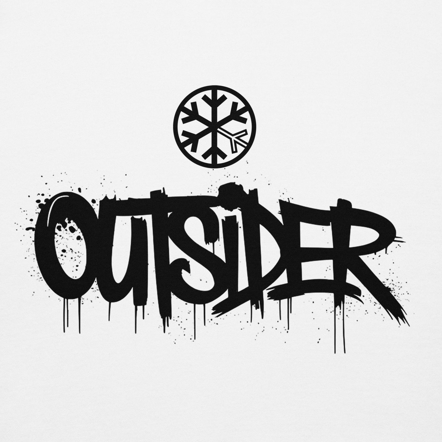 White-Outsider Graffiti Tag Sweatshirt from B.Different Clothing, graphic, graffiti-inspired streetwear