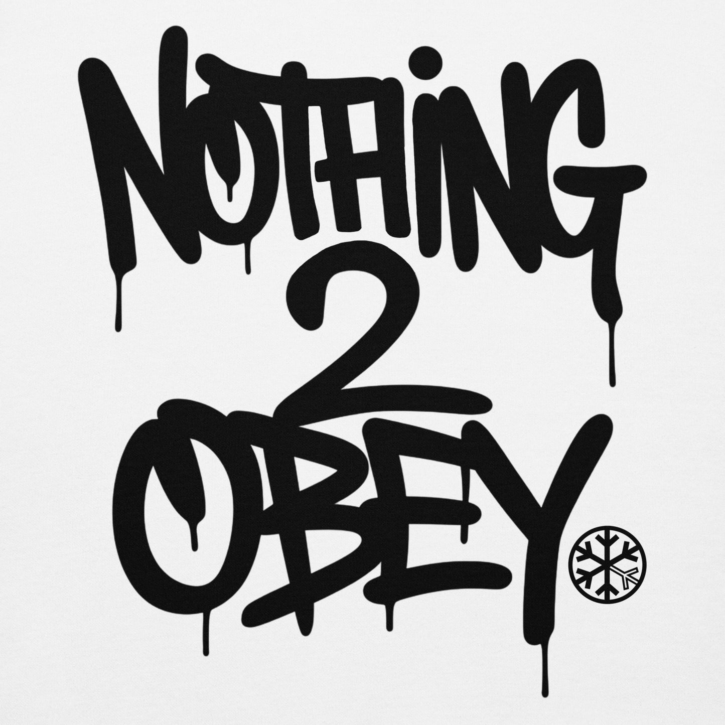 White-Nothing 2 Obey Graffiti Hoodie from B.Different Clothing, graphic, graffiti-inspired streetwear