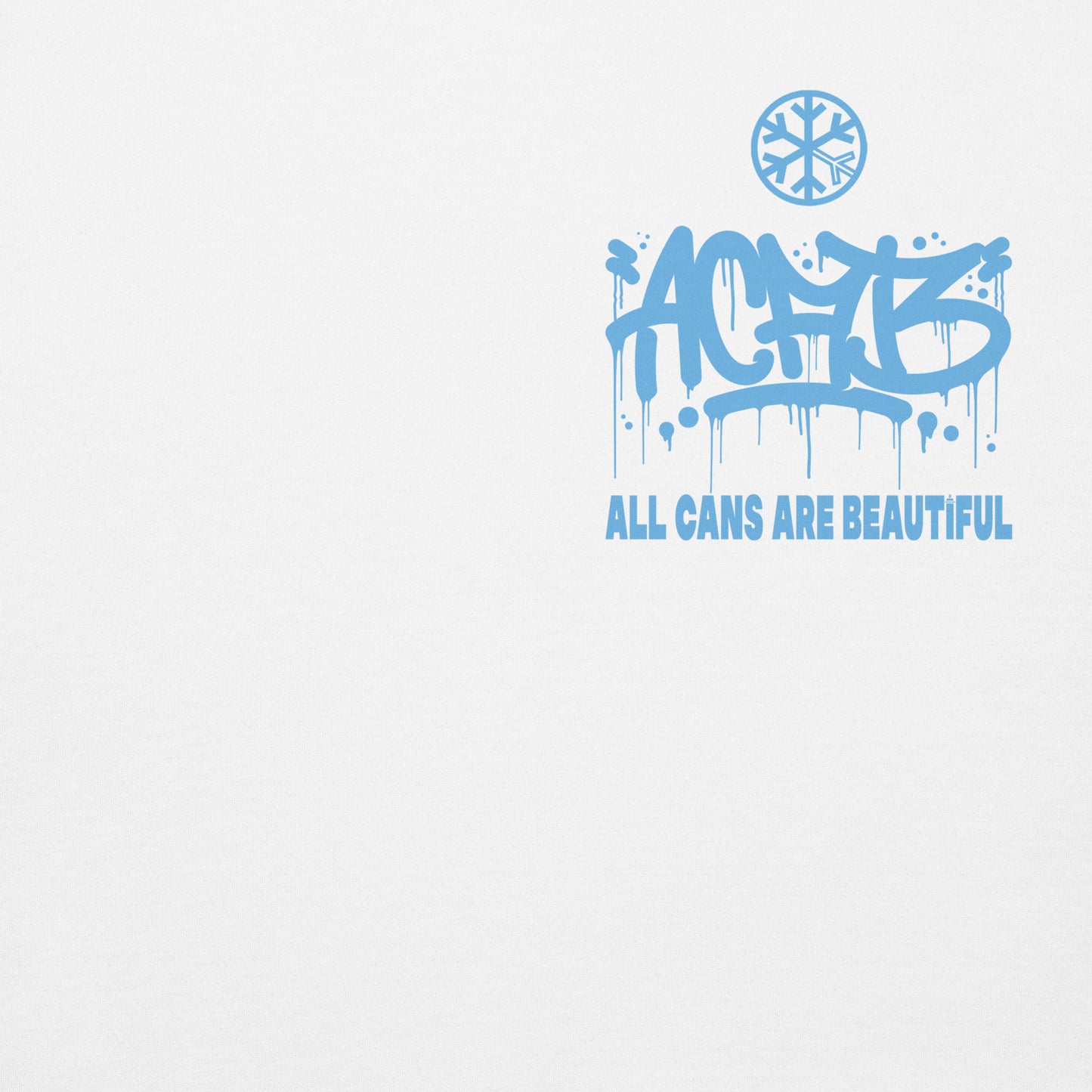 White-ACAB Graffiti Character Hoodie from B.Different Clothing, front graphic, graffiti-inspired streetwear