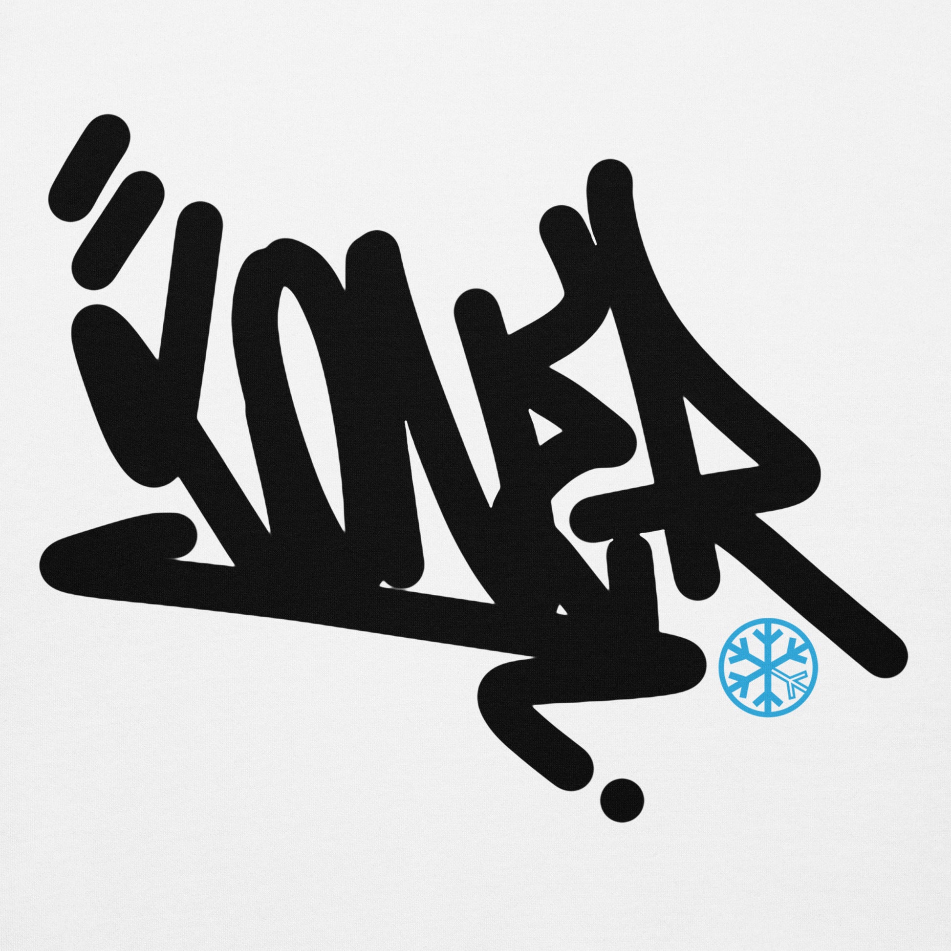 White-Loner Graffiti Tag Hoodie from B.Different Clothing, graphic, graffiti-inspired streetwear