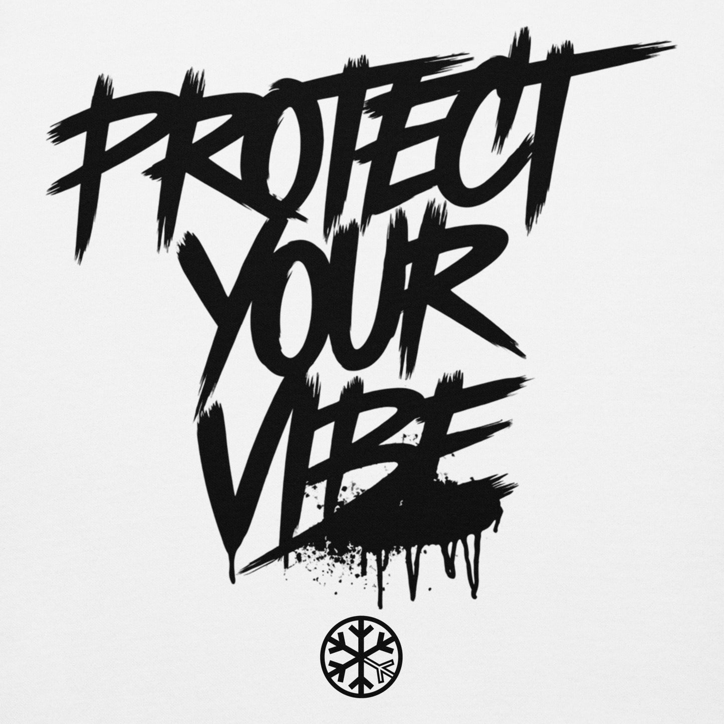 White-Protect Your Vibe Graffiti Tag hoodie from B.Different Clothing, graphic, graffiti-inspired streetwear