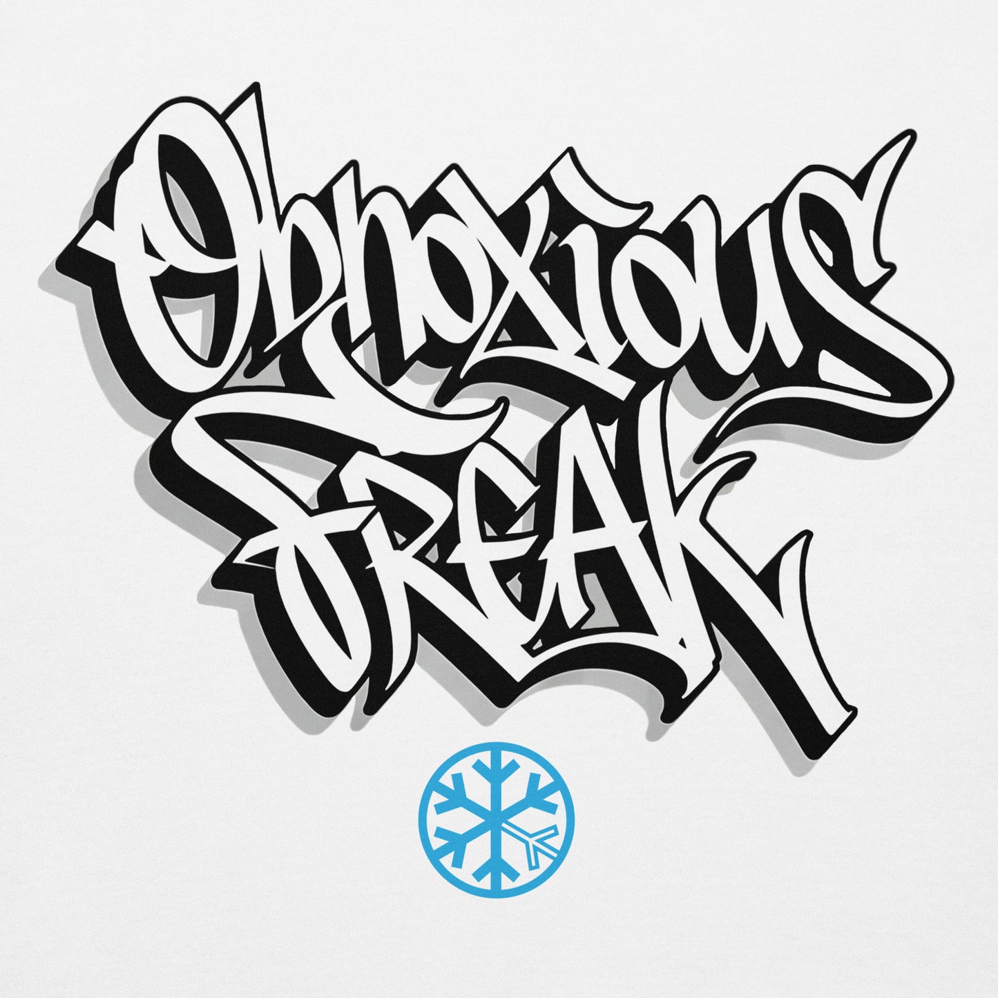 White-Obnoxious Freak Graffiti Hoodie from B.Different Clothing, graphic, graffiti-inspired streetwear