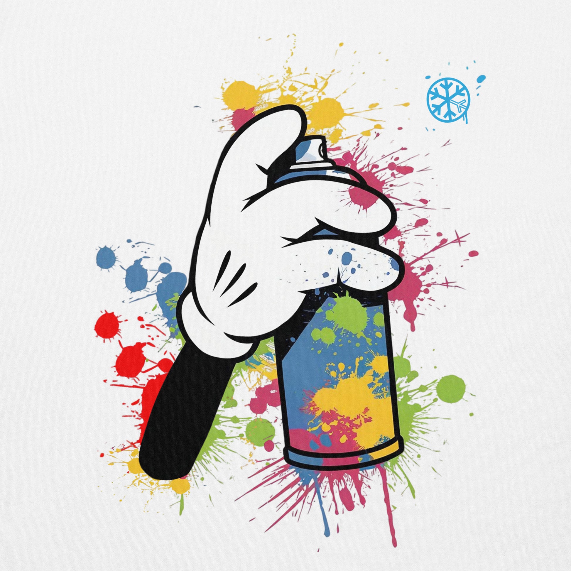 White-Hand Spray Can Graffiti Hoodie from B.Different Clothing, graphic, graffiti-inspired streetwear