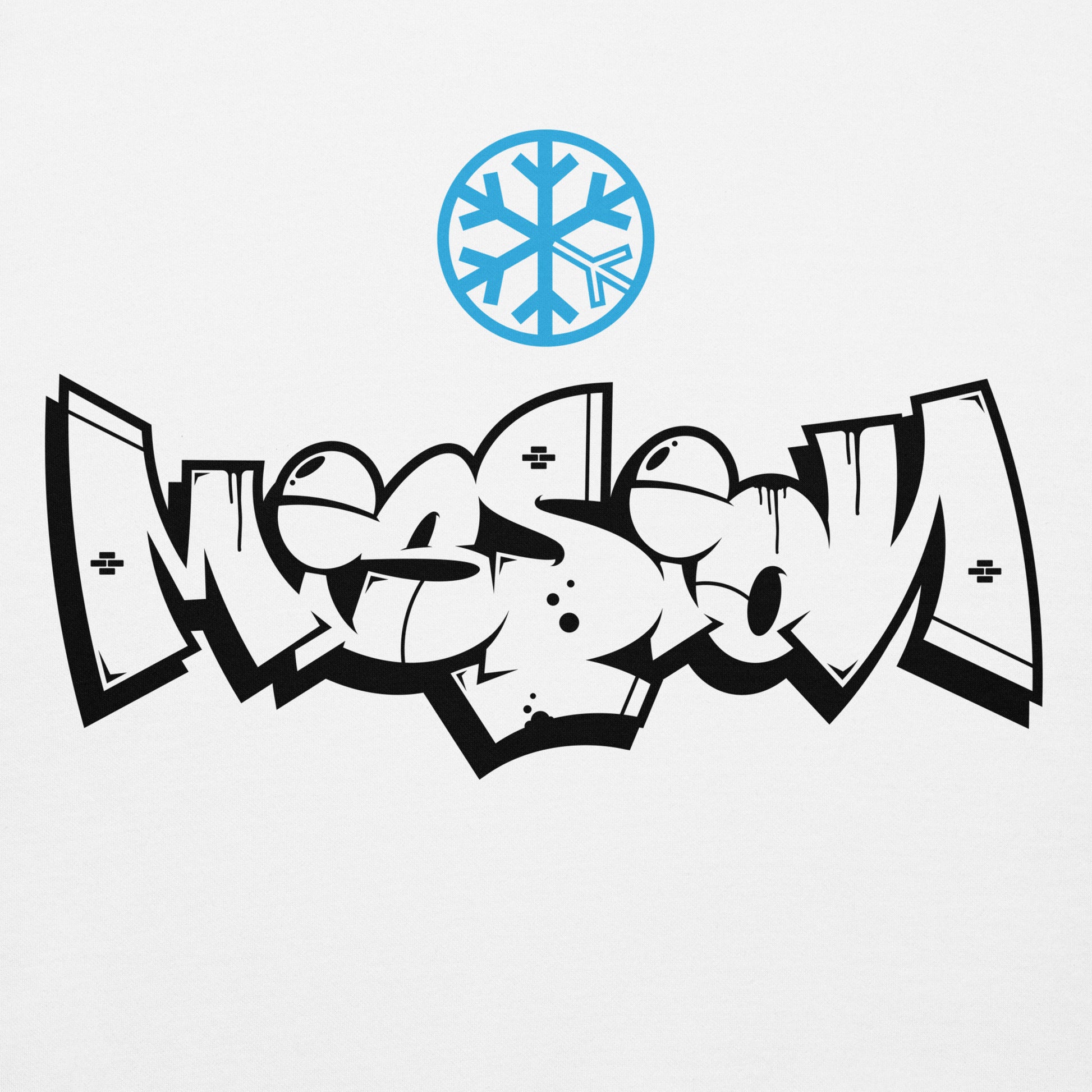 White-Mission Graffiti Piece Hoodie from B.Different Clothing, graphic, graffiti-inspired streetwear